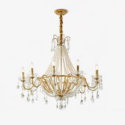 Eurvaros Vintage Crystal Brass Chandelier - Blowlighting