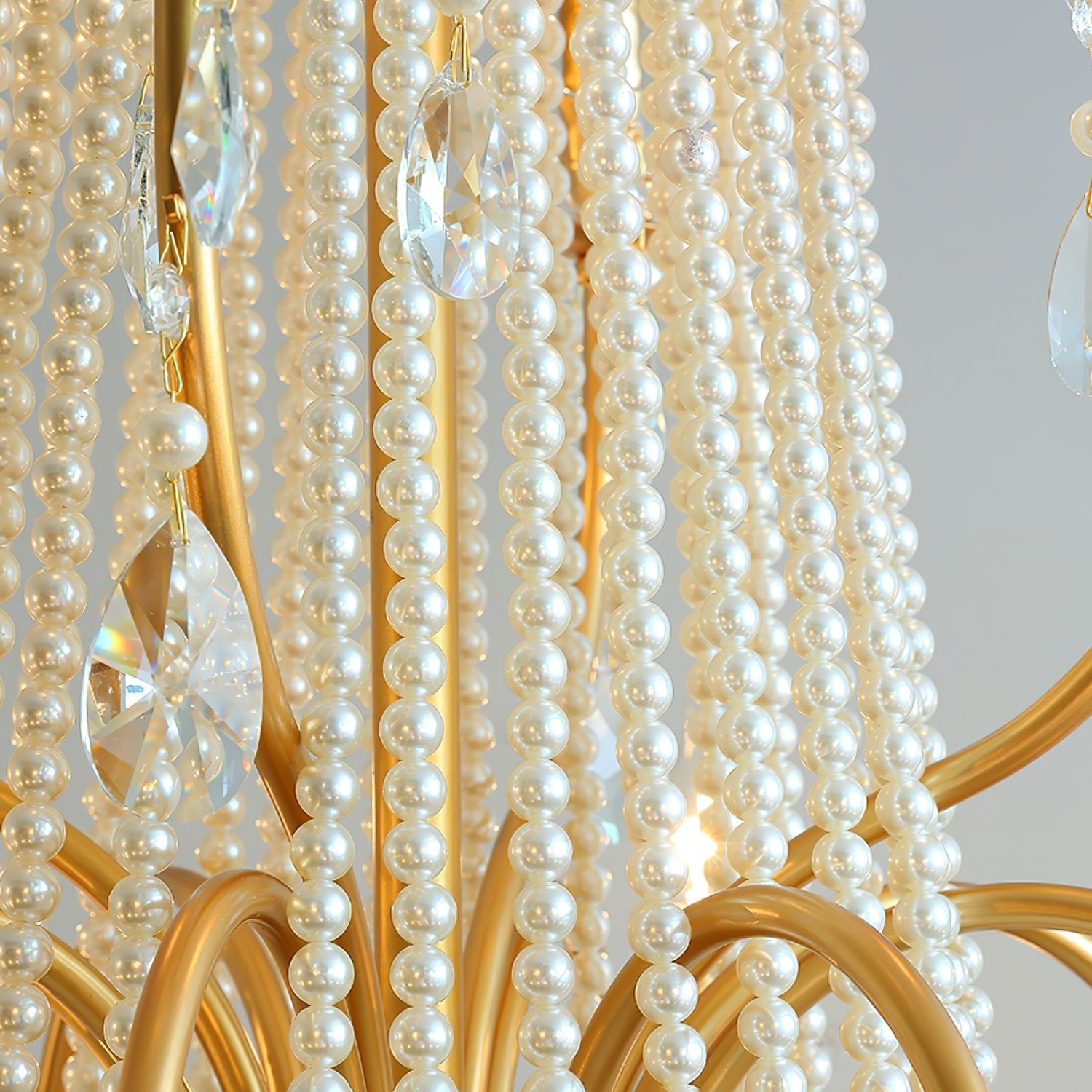 Eurvaros Vintage Crystal Brass Chandelier - Blowlighting