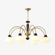 Aurora Chandelier Arched Globe White Shade - Blowlighting