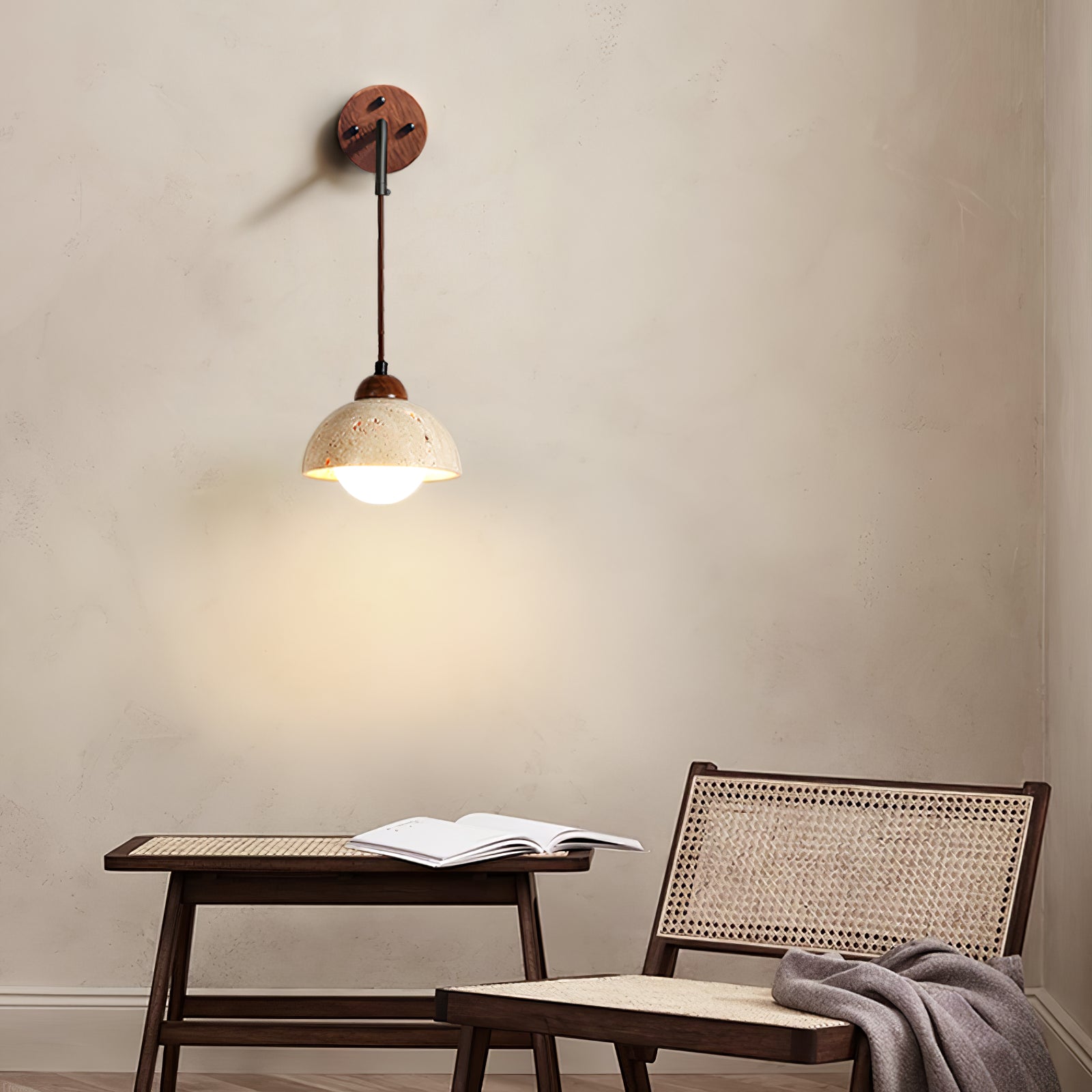 Alcarion Travertine Wall Light - Blowlighting