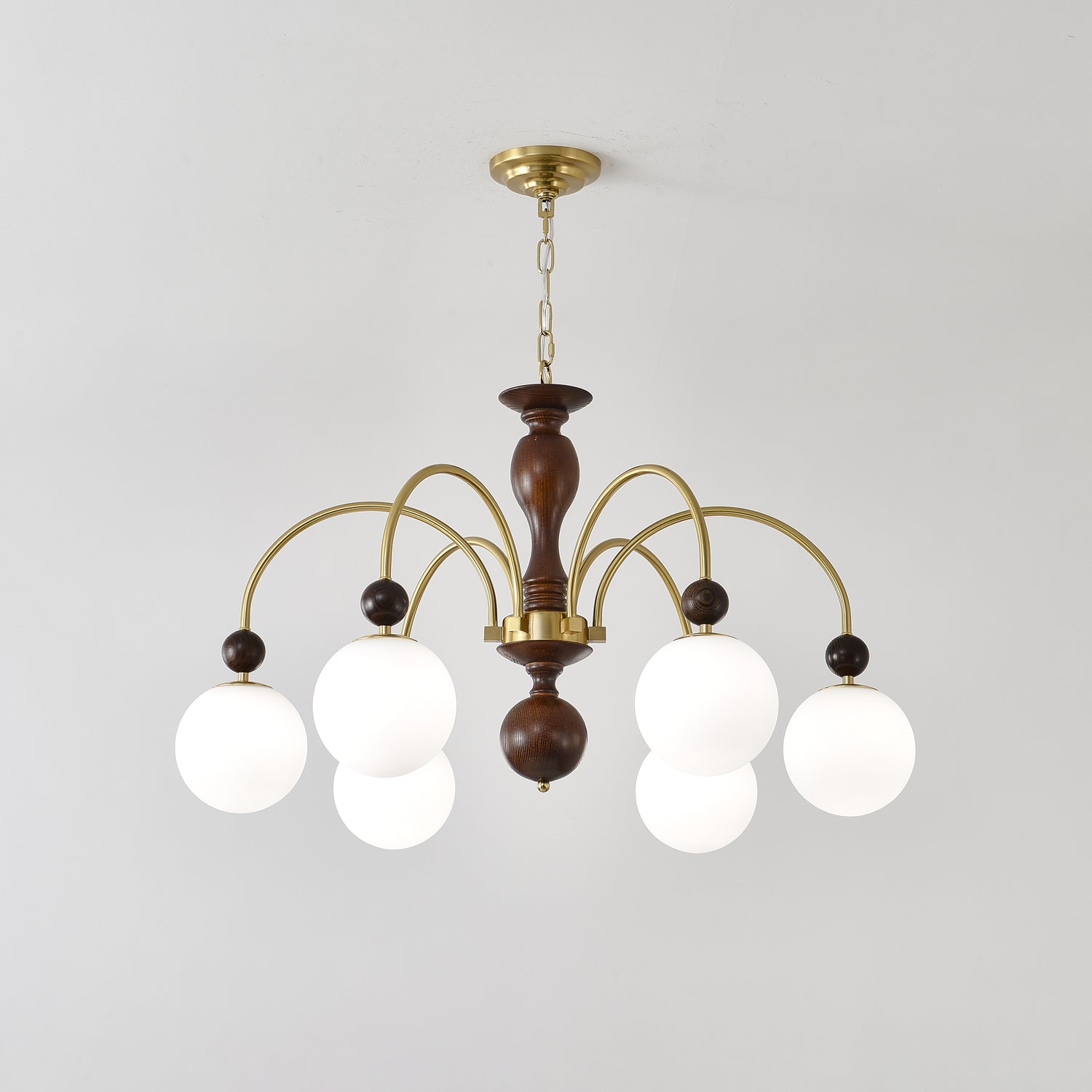 Archway Walnut Color Chandelier - Blowlighting