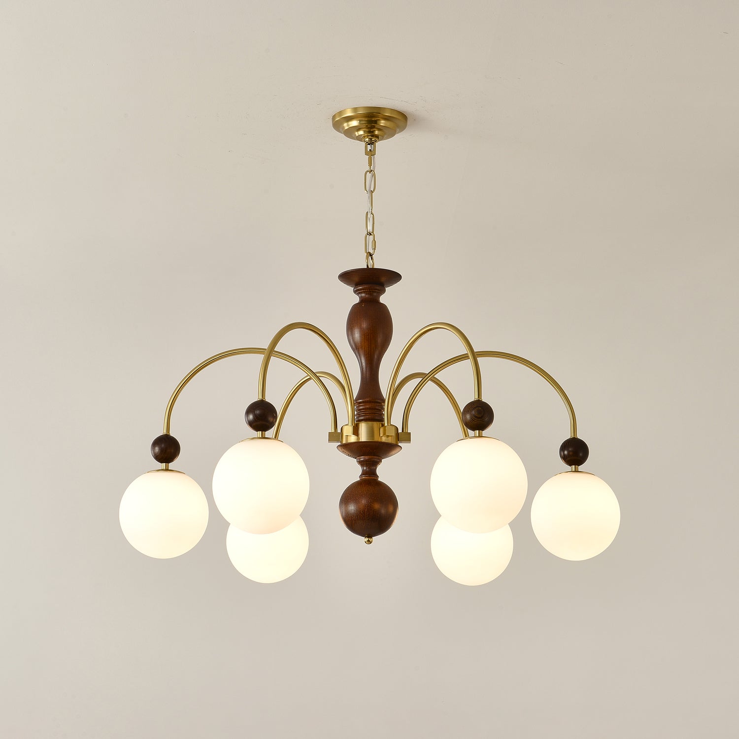 Archway Walnut Color Chandelier - Blowlighting