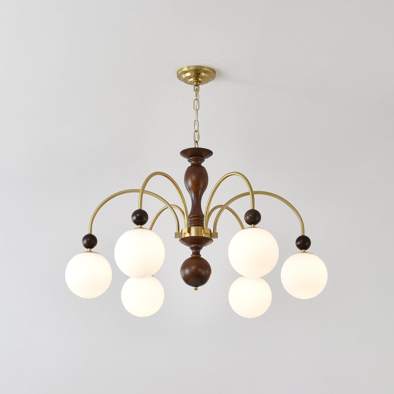 Archway Walnut Color Chandelier - Blowlighting