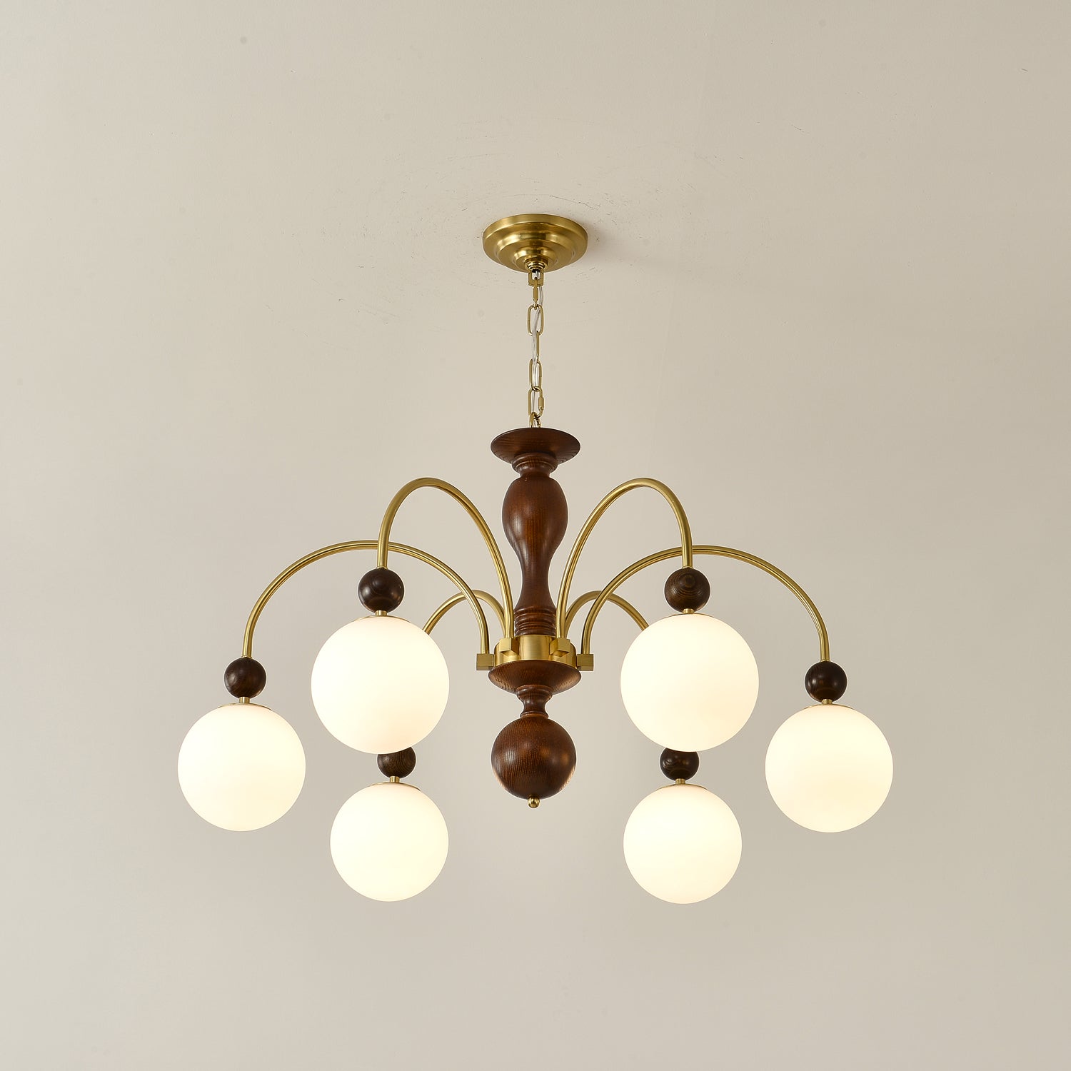 Archway Walnut Color Chandelier - Blowlighting