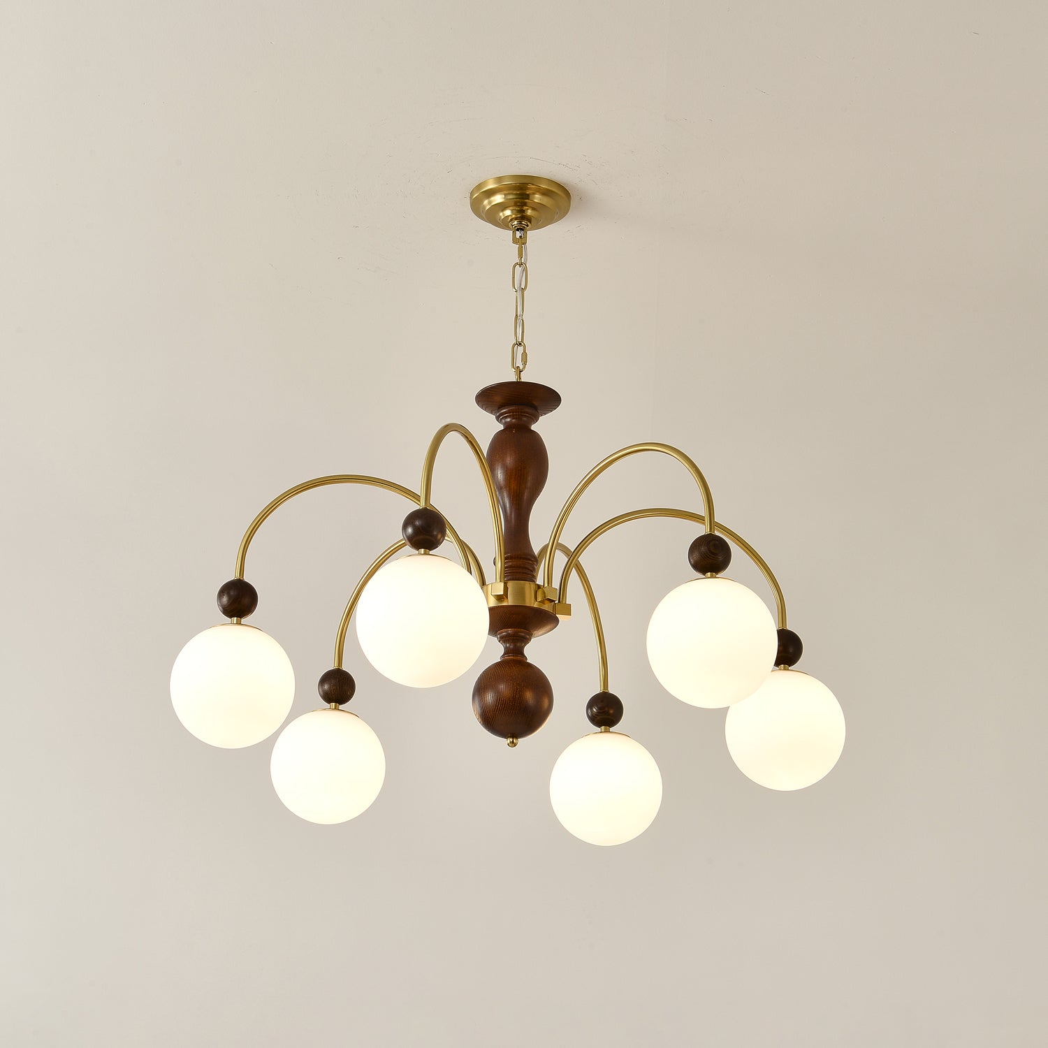 Archway Walnut Color Chandelier - Blowlighting