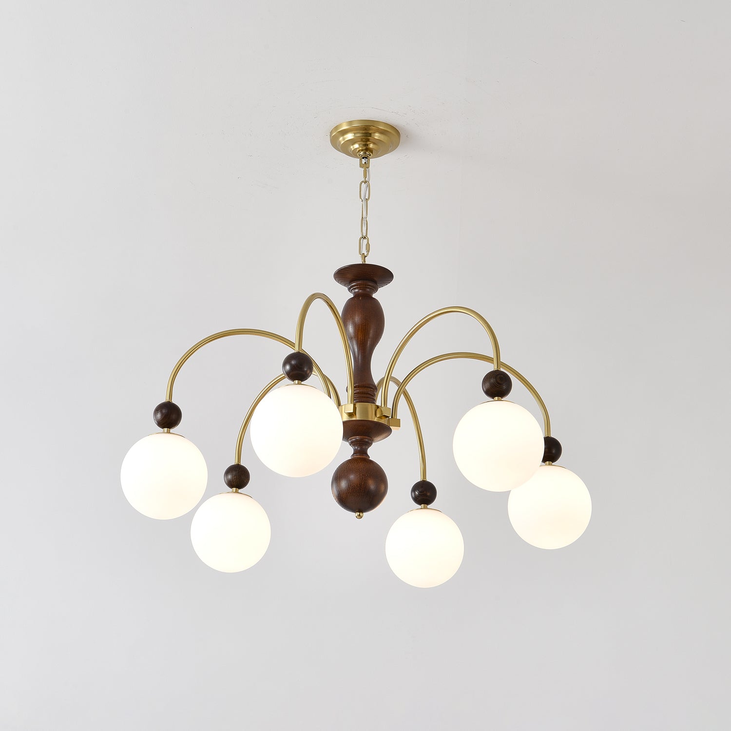 Archway Walnut Color Chandelier - Blowlighting