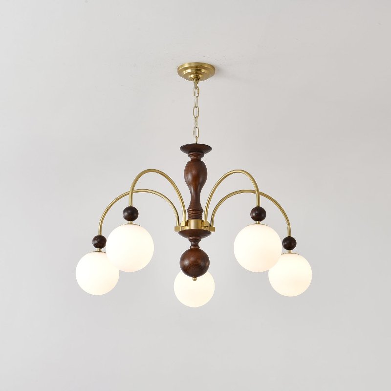 Archway Walnut Color Chandelier - Blowlighting