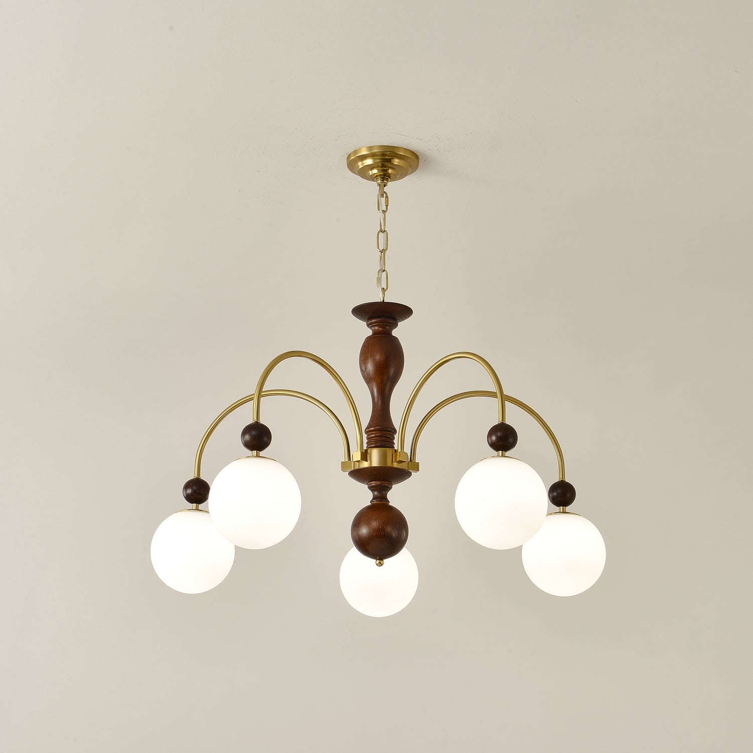 Archway Walnut Color Chandelier - Blowlighting