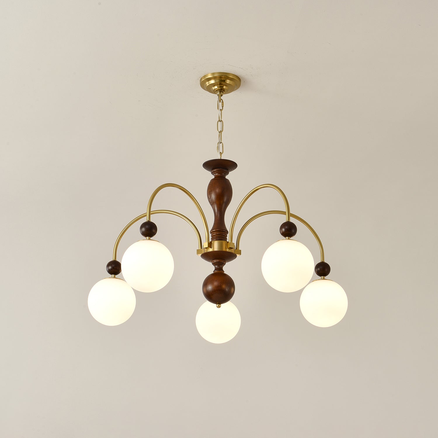 Archway Walnut Color Chandelier - Blowlighting