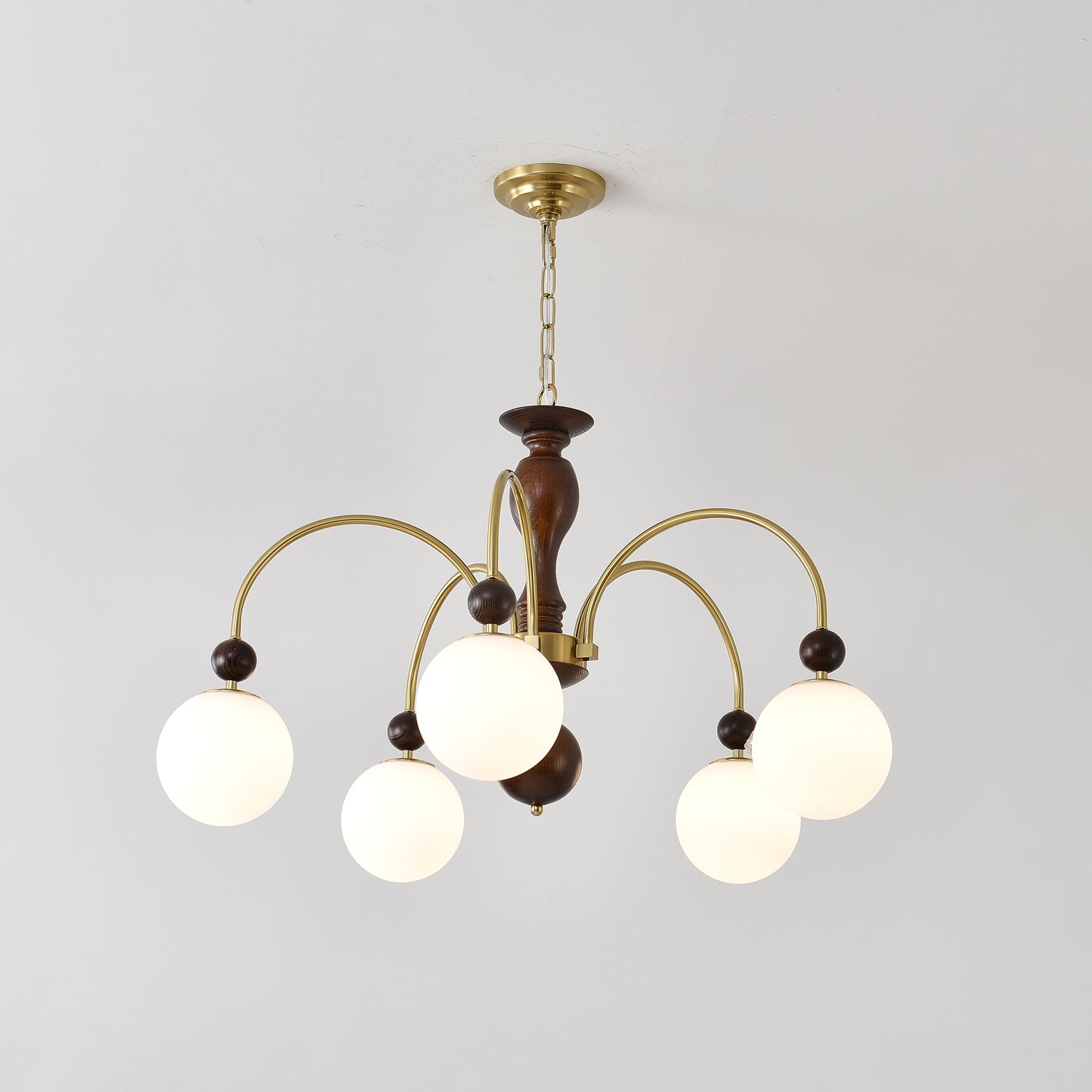 Archway Walnut Color Chandelier - Blowlighting