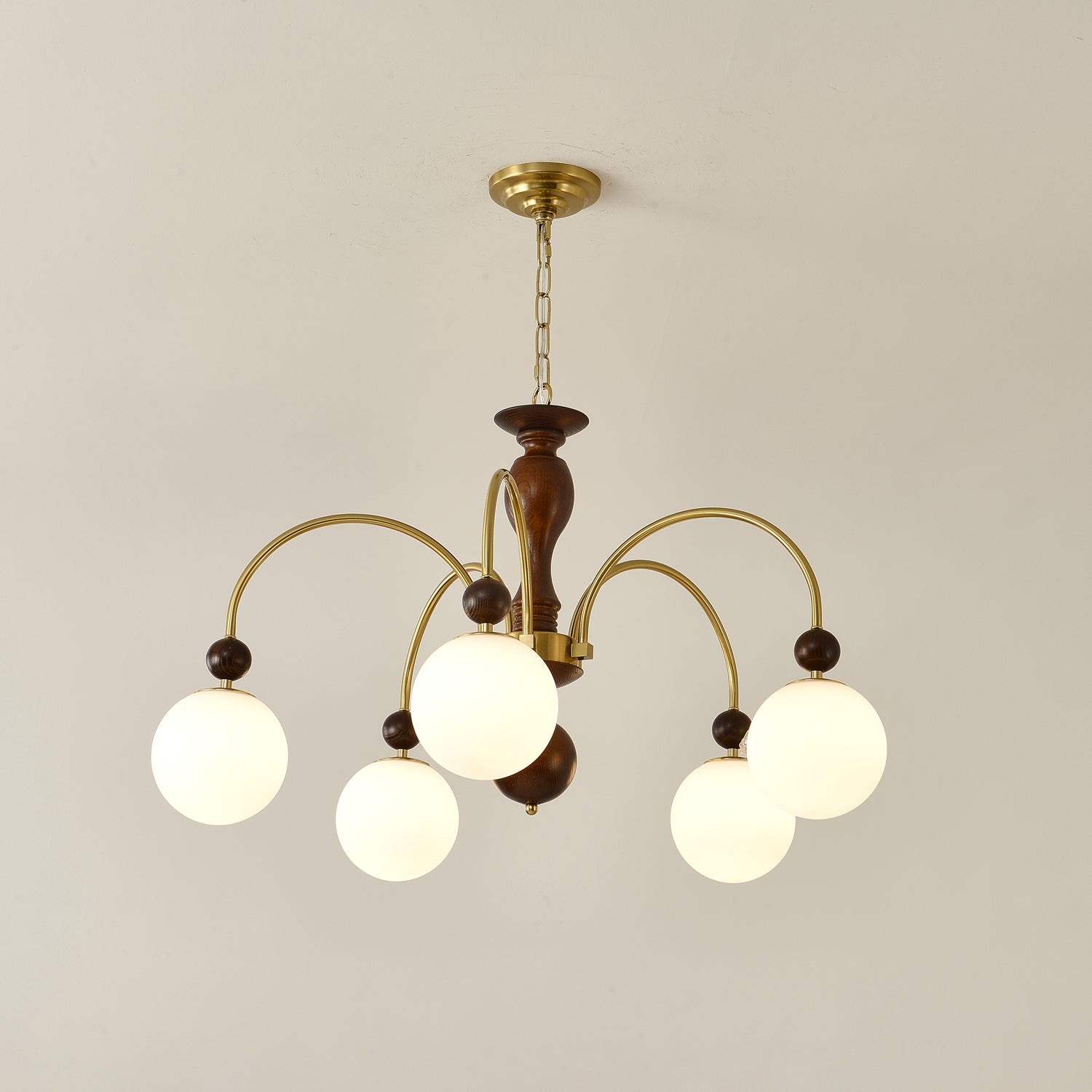 Archway Walnut Color Chandelier - Blowlighting