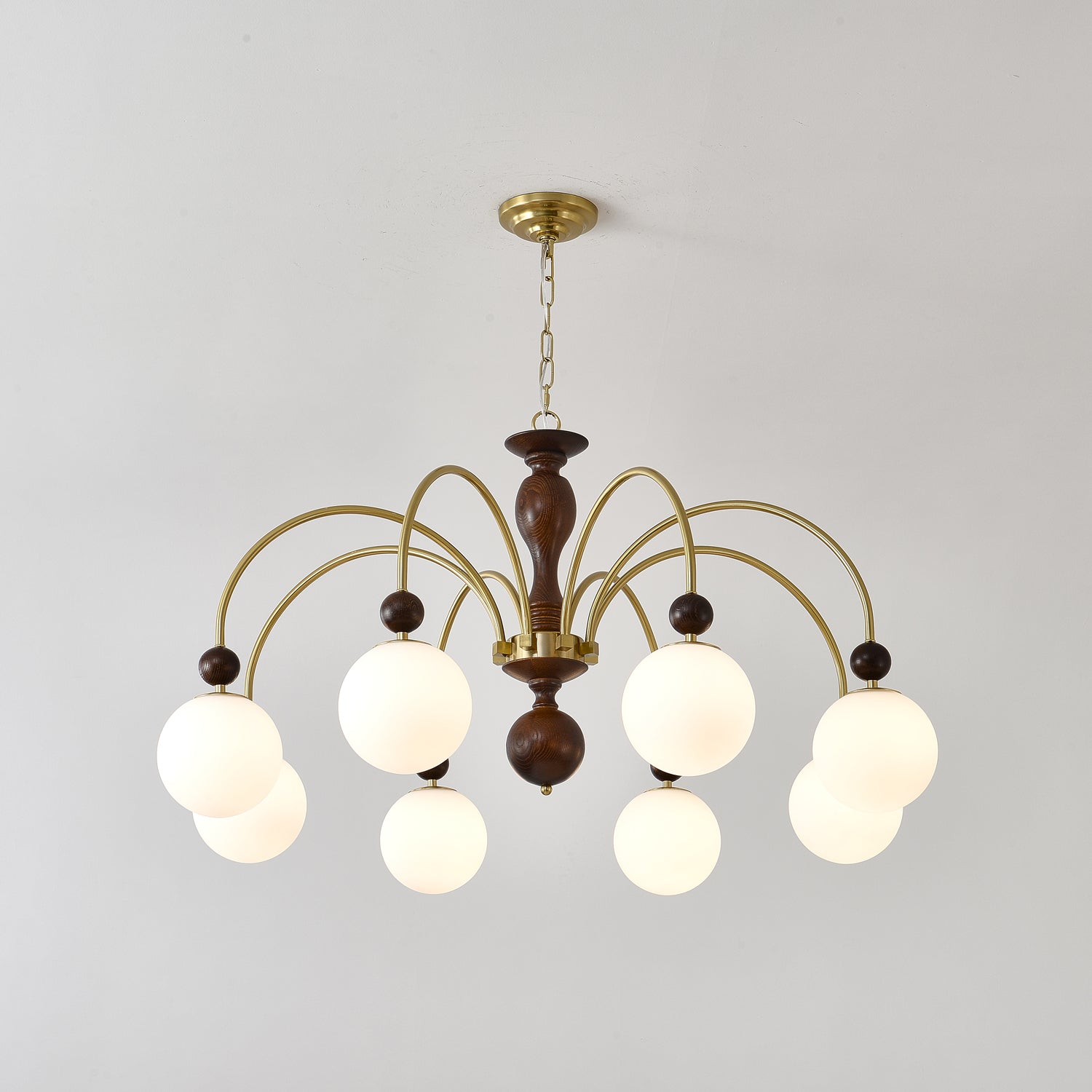 Archway Walnut Color Chandelier - Blowlighting