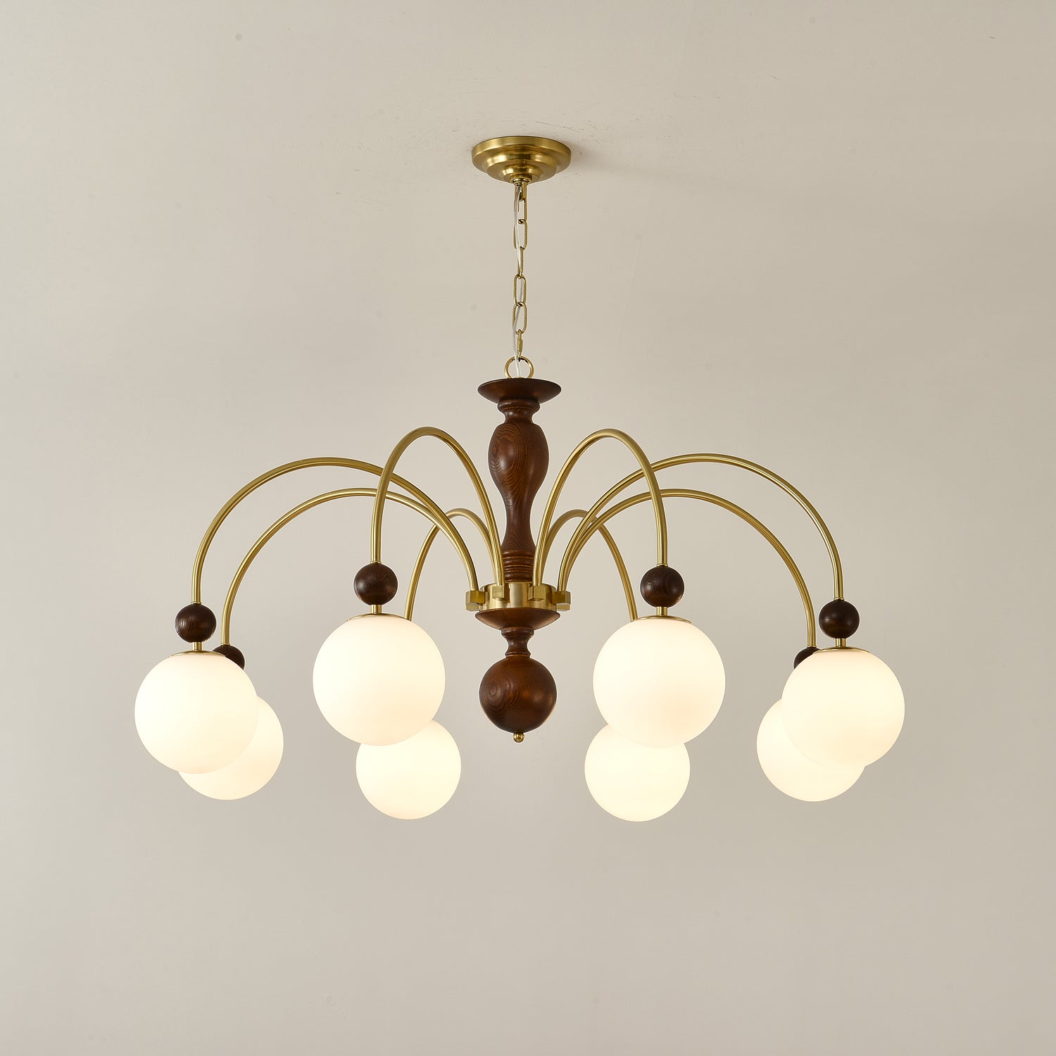 Archway Walnut Color Chandelier - Blowlighting