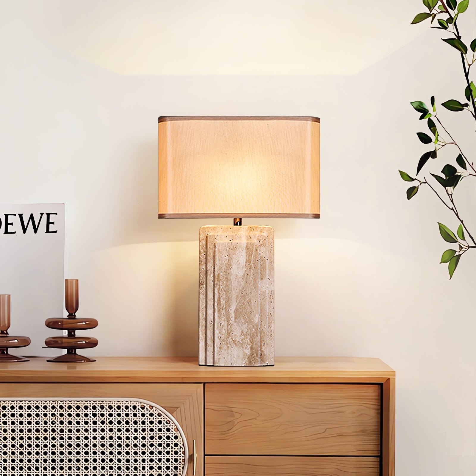 Cocare Travertine Table Lamp - Blowlighting