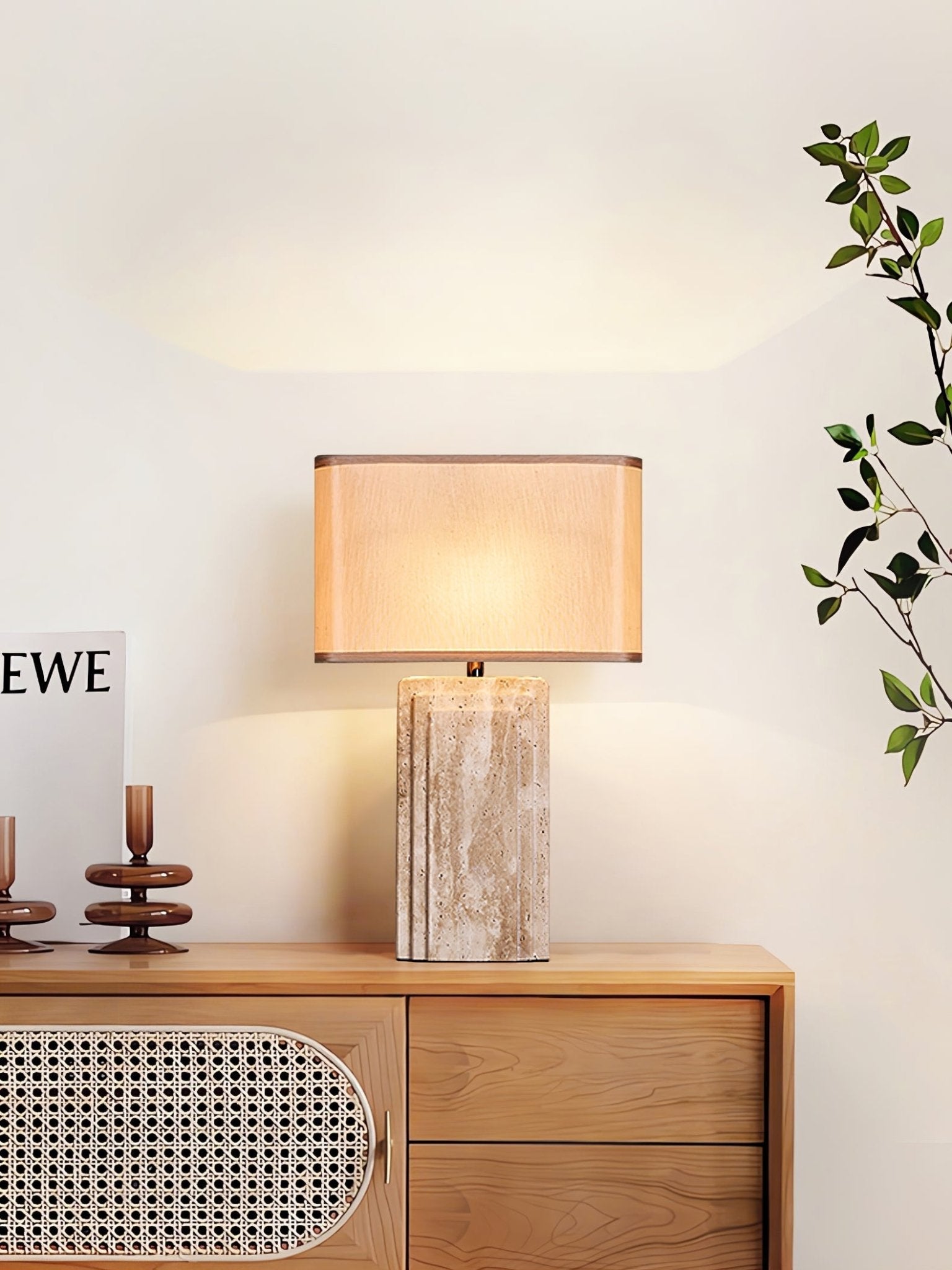 Cocare Travertine Table Lamp - Blowlighting
