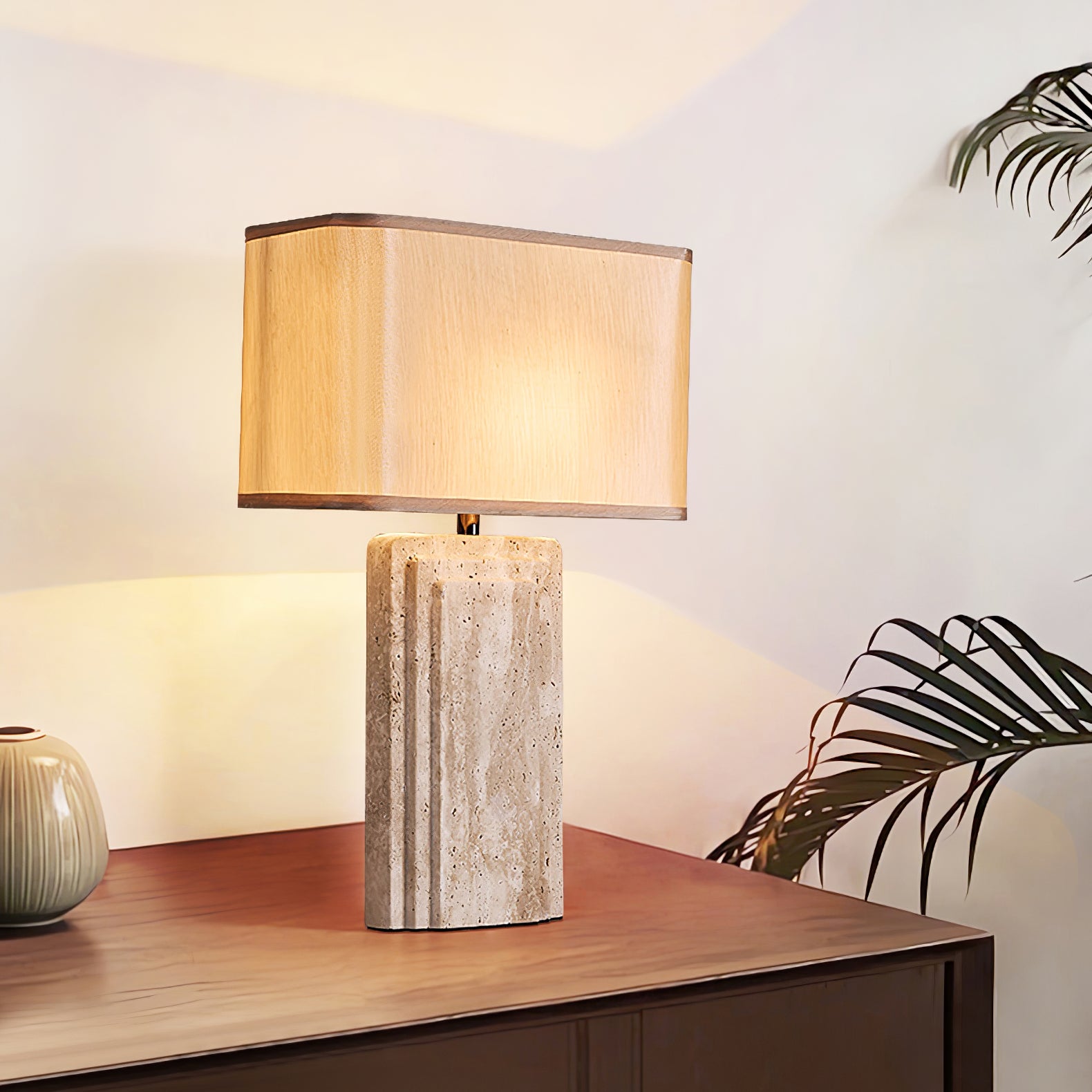 Cocare Travertine Table Lamp - Blowlighting