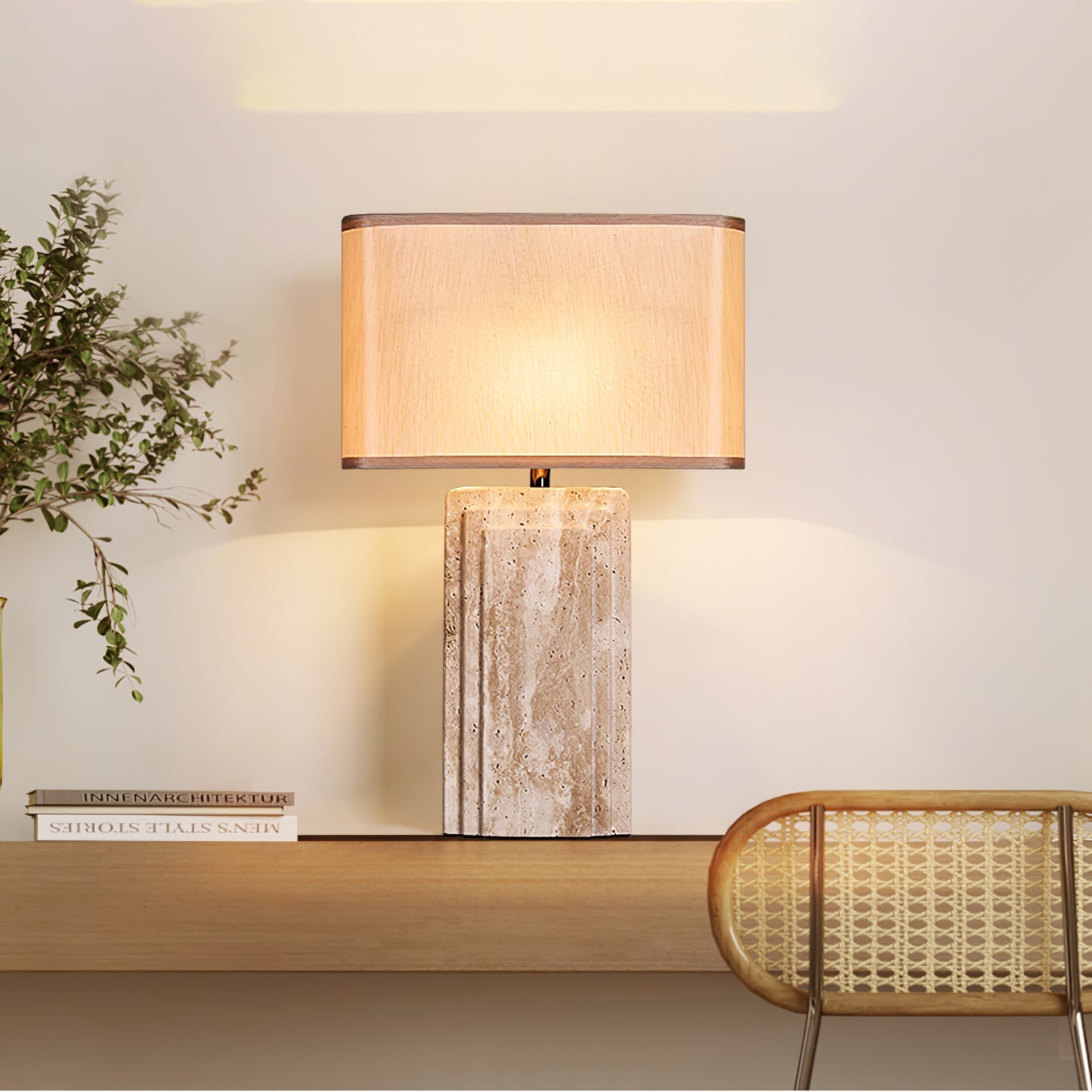 Cocare Travertine Table Lamp - Blowlighting