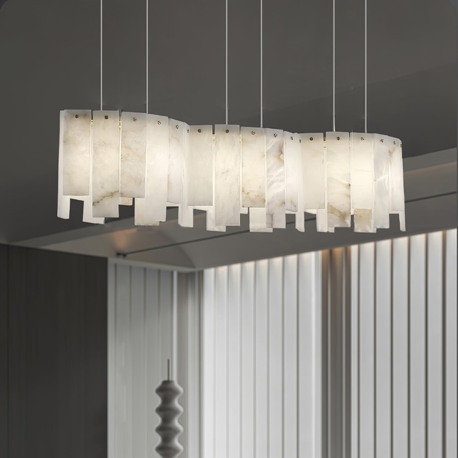 Cavelan Cluster Alabaster Pendant Light - Blowlighting