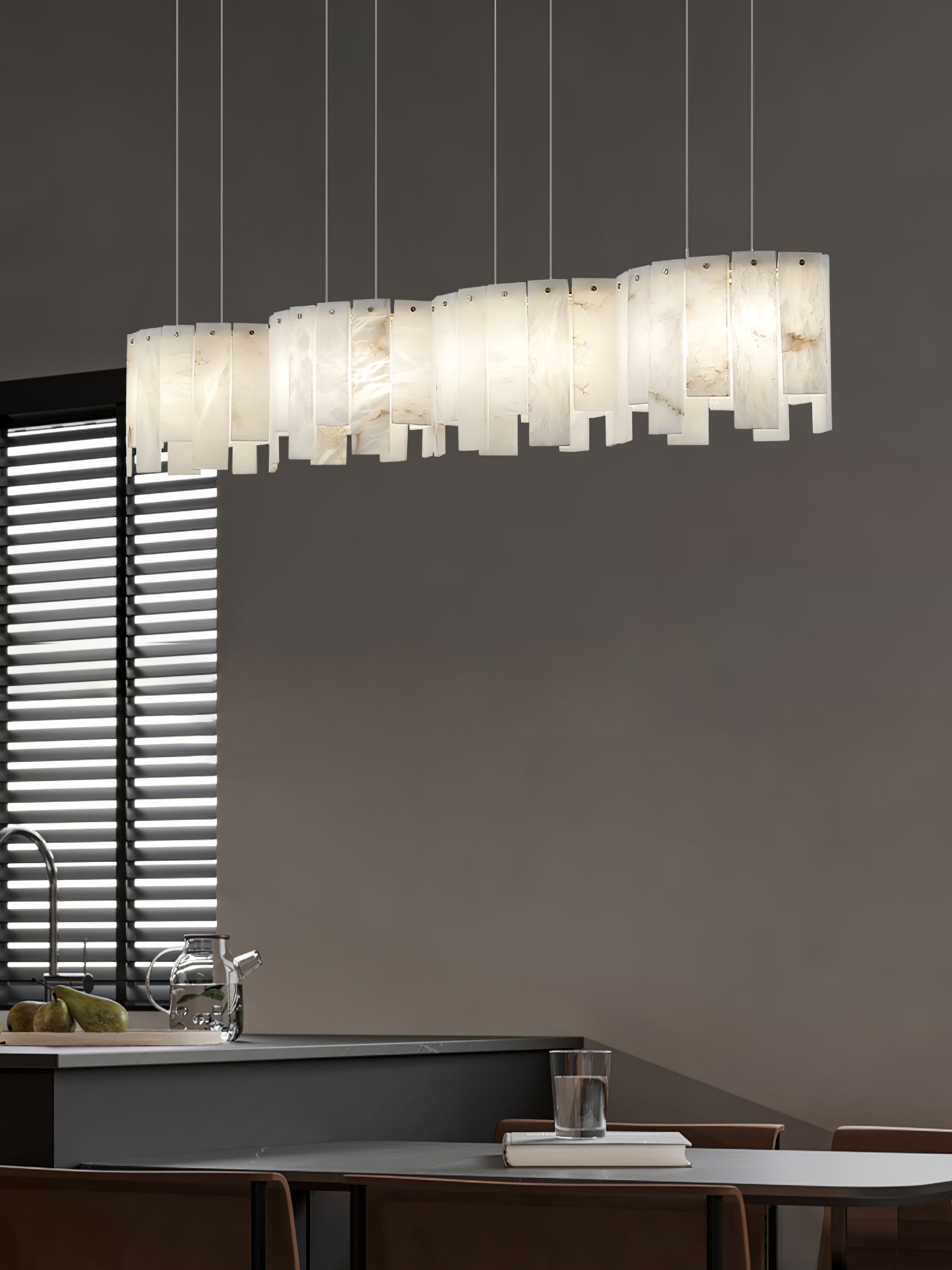 Cavelan Cluster Alabaster Pendant Light - Blowlighting