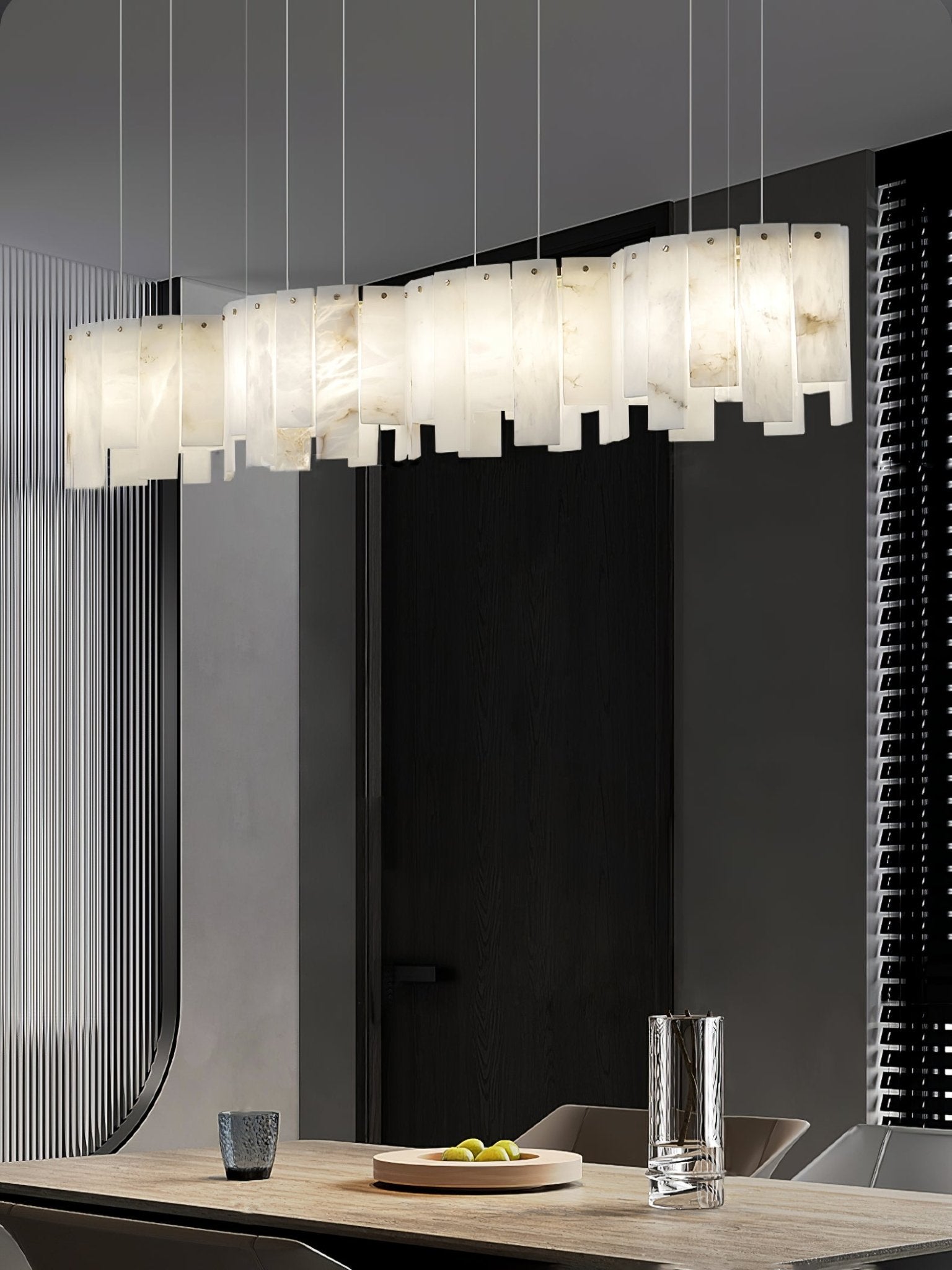 Cavelan Cluster Alabaster Pendant Light - Blowlighting