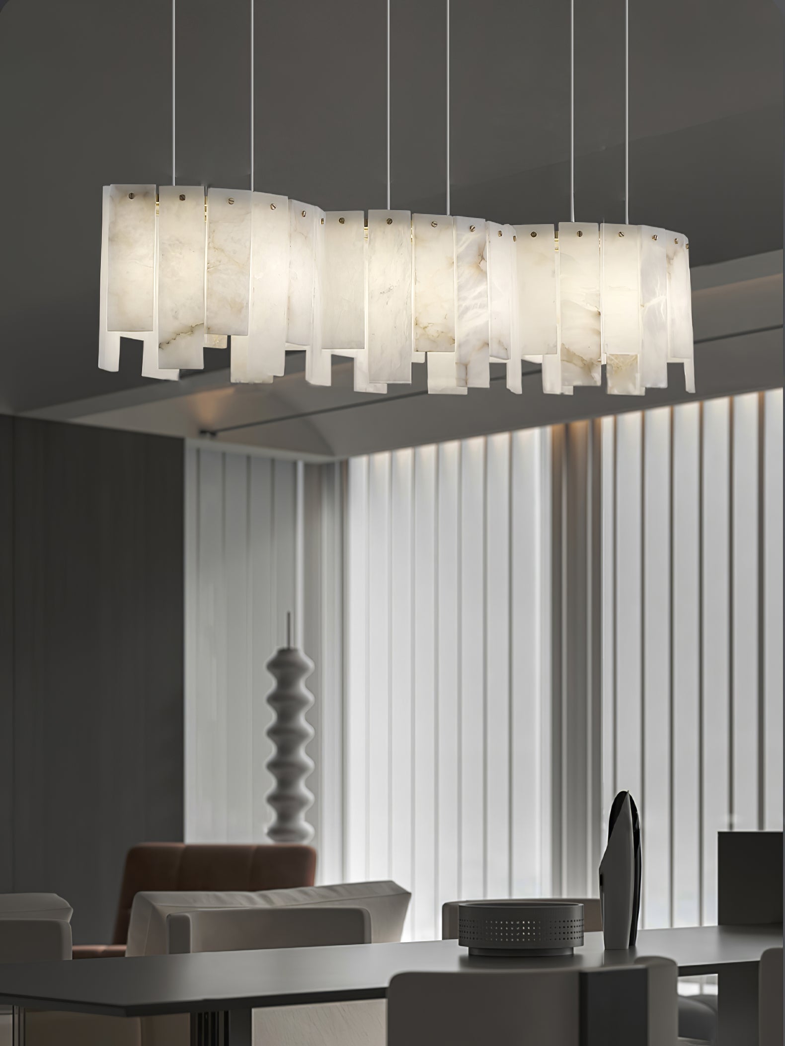 Cavelan Cluster Alabaster Pendant Light - Blowlighting