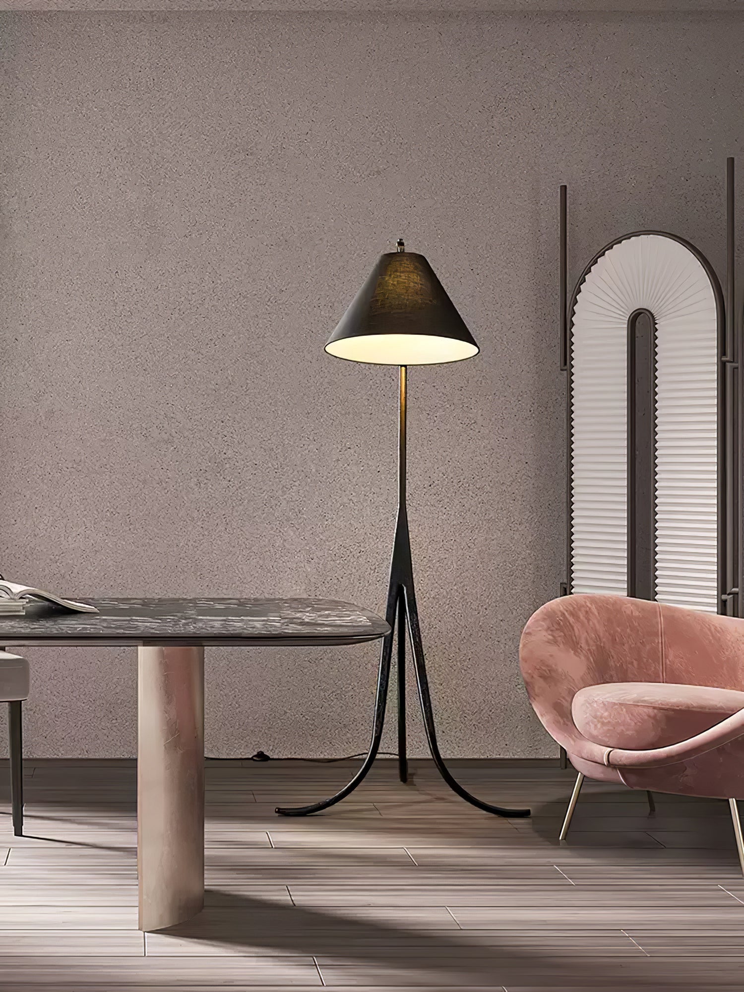 Udorila Curved Wood Floor Lamp - Blowlighting