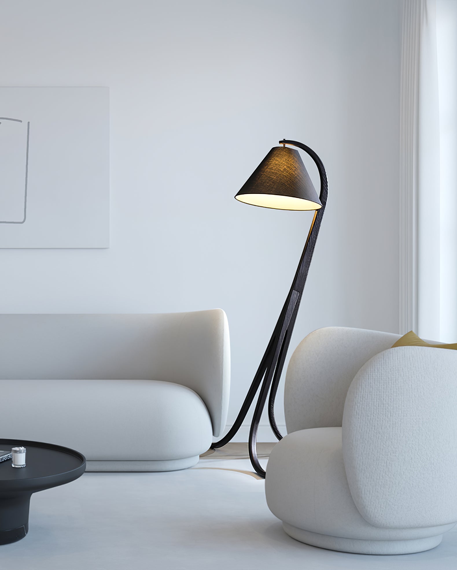Udorila Curved Wood Floor Lamp - Blowlighting