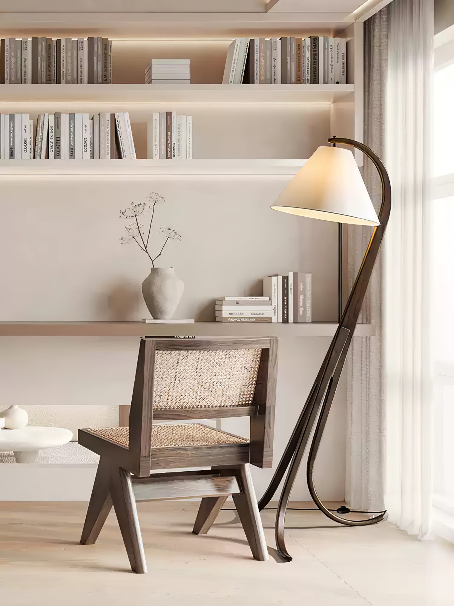Udorila Curved Wood Floor Lamp - Blowlighting