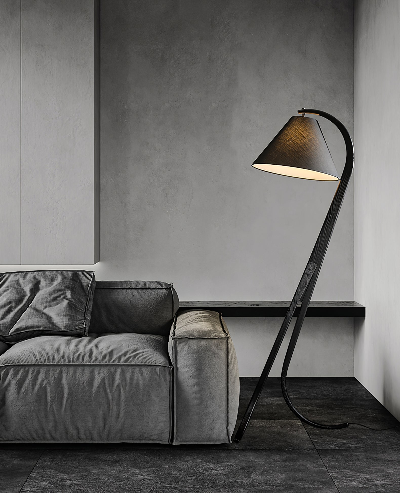 Udorila Curved Wood Floor Lamp - Blowlighting