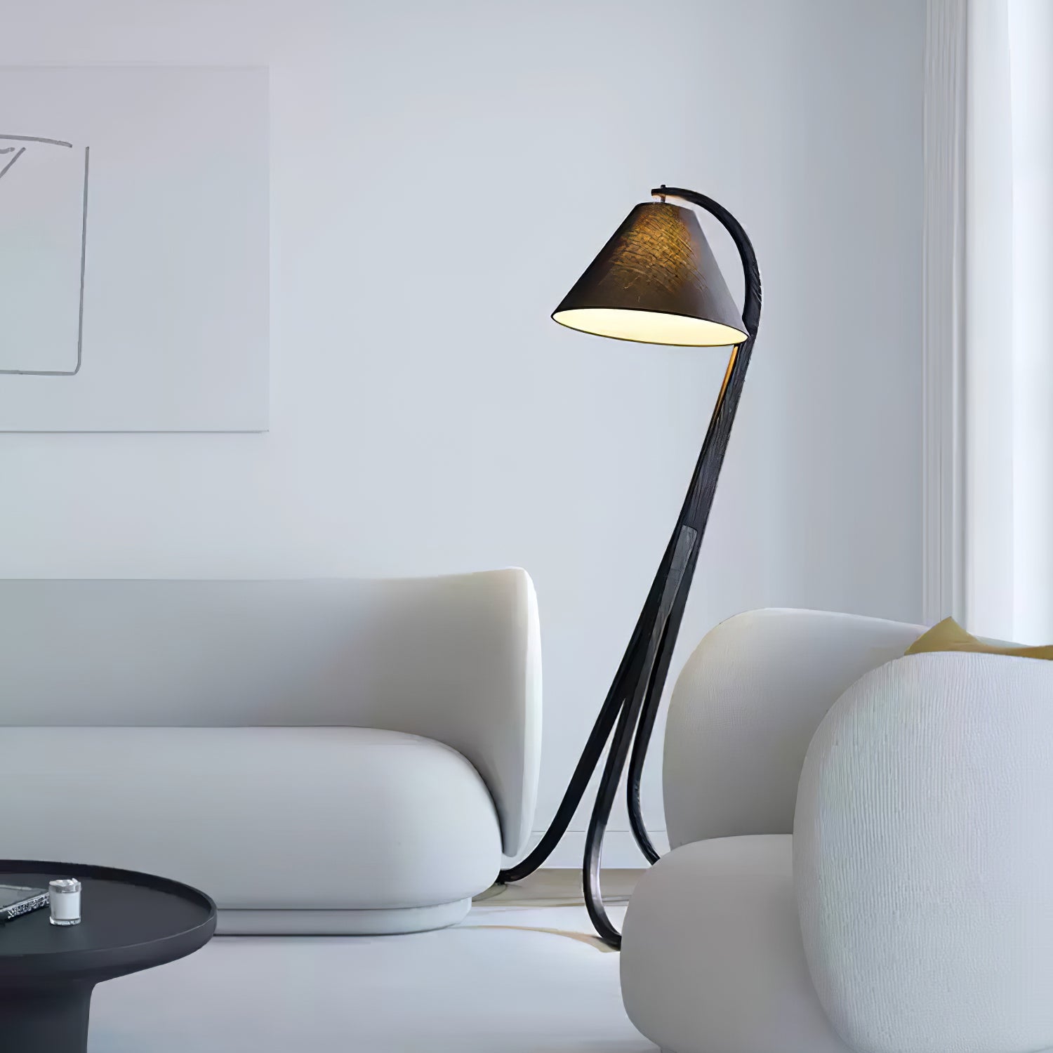Udorila Curved Wood Floor Lamp - Blowlighting