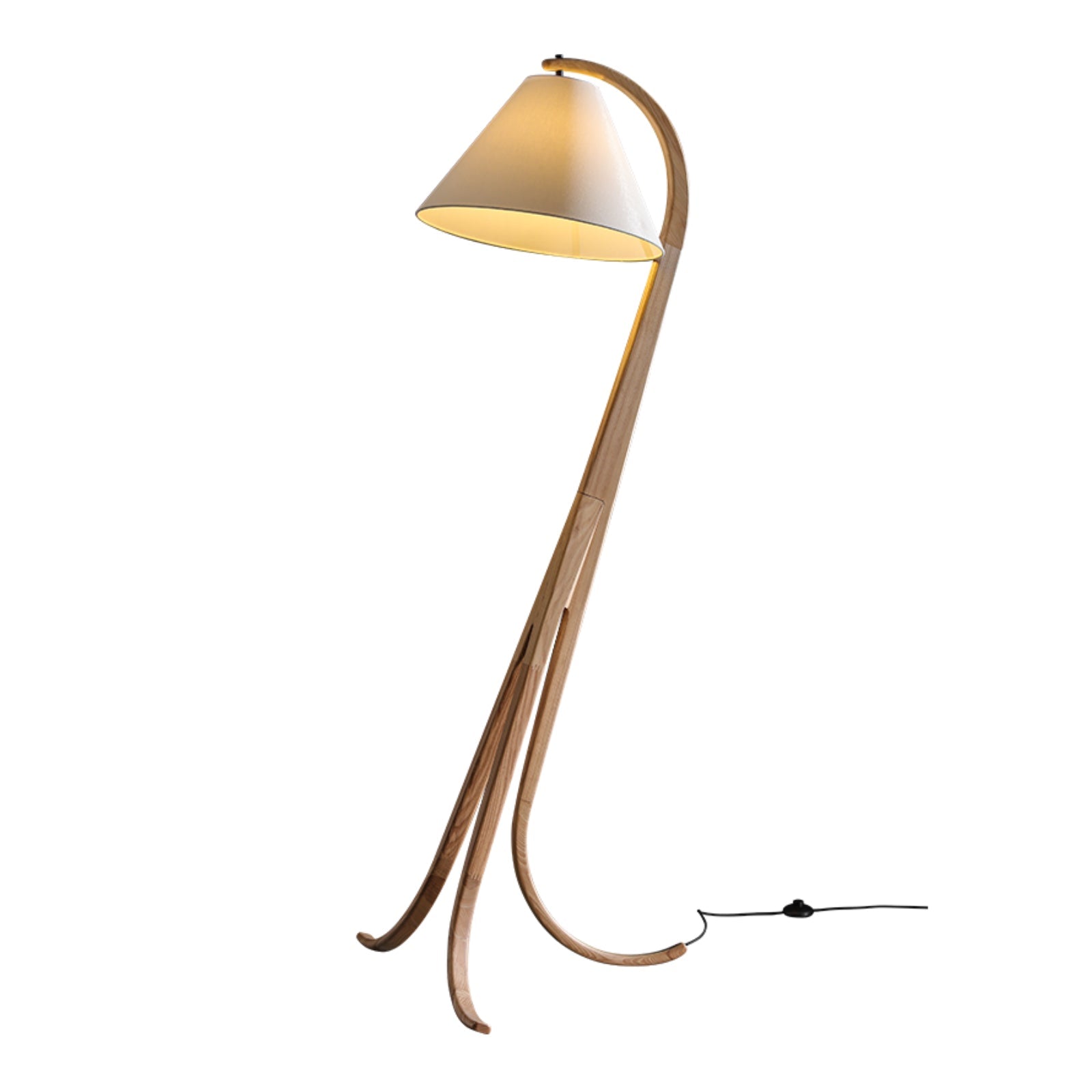 Udorila Curved Wood Floor Lamp - Blowlighting