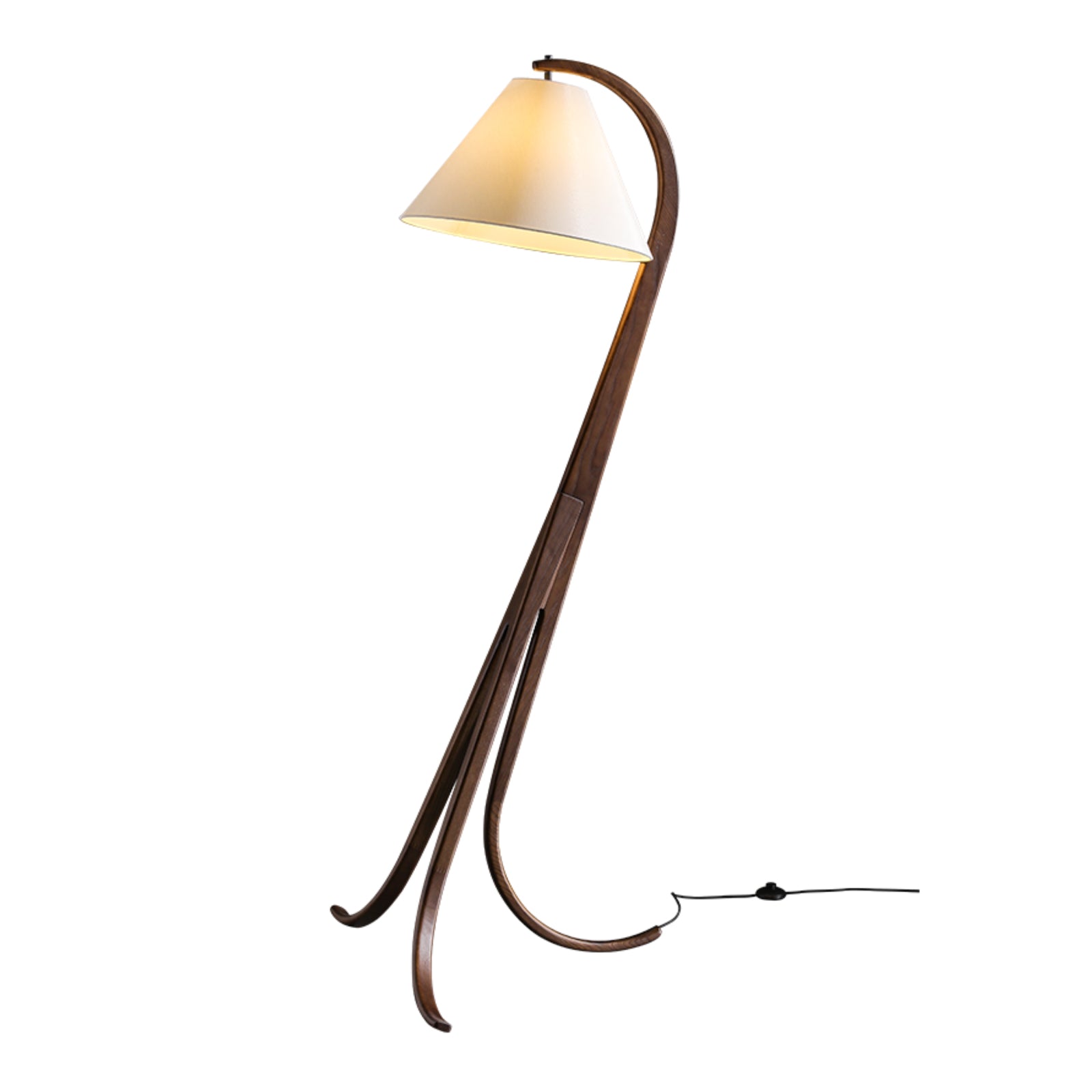 Udorila Curved Wood Floor Lamp - Blowlighting