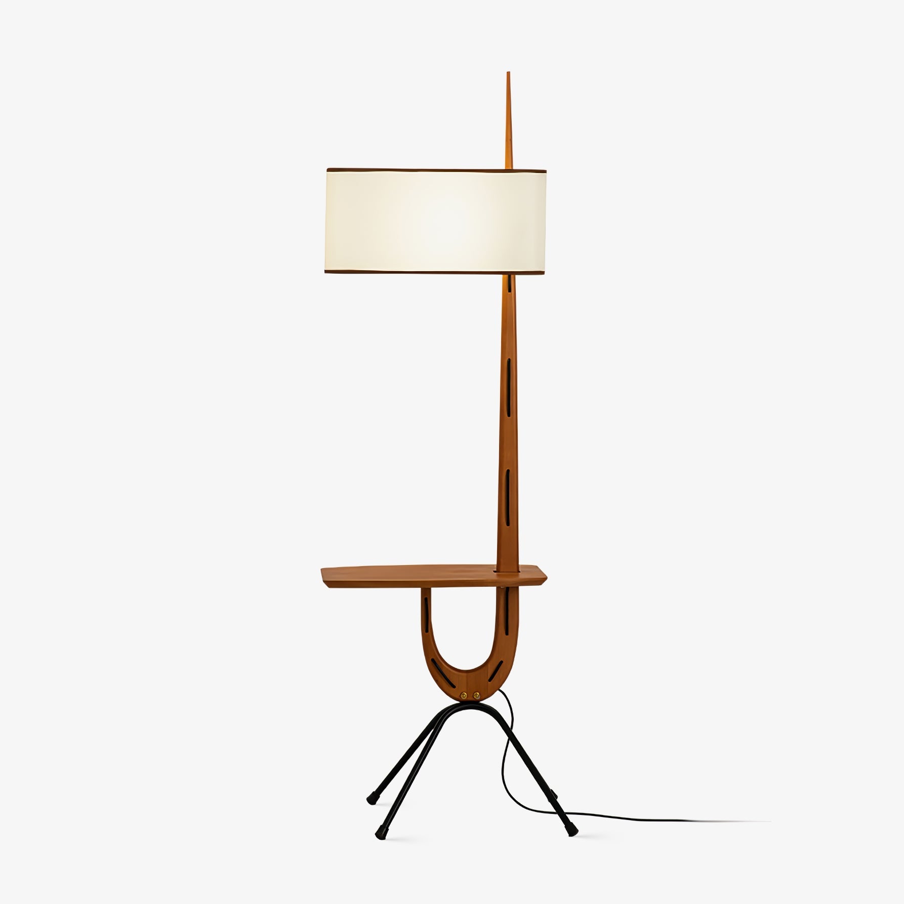 Vemara Mid Century Wood Floor Lamp - Blowlighting