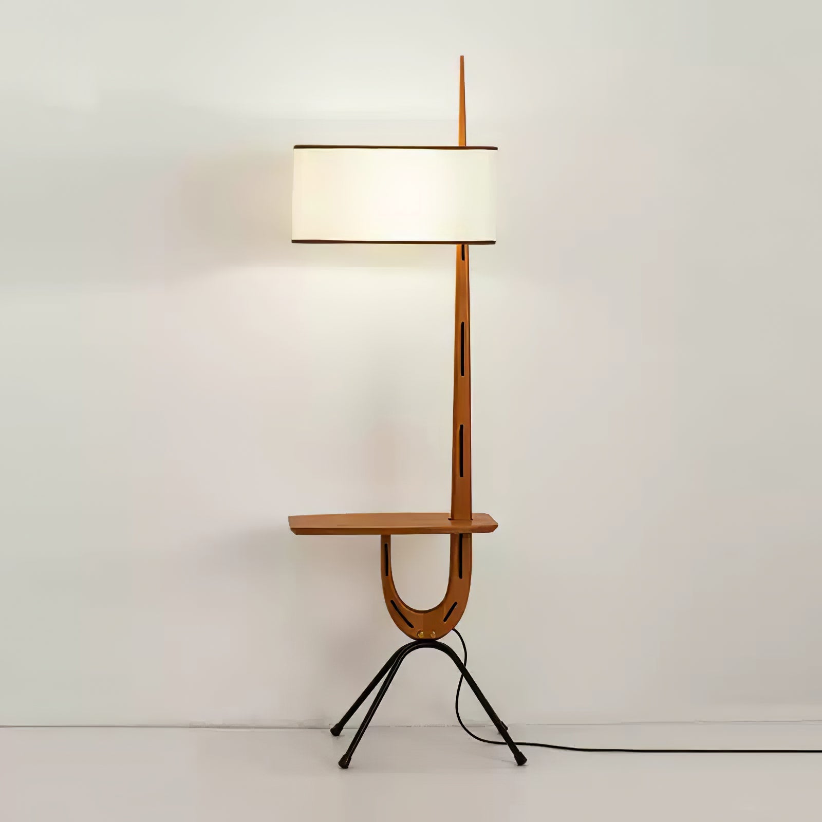 Vemara Mid Century Wood Floor Lamp - Blowlighting