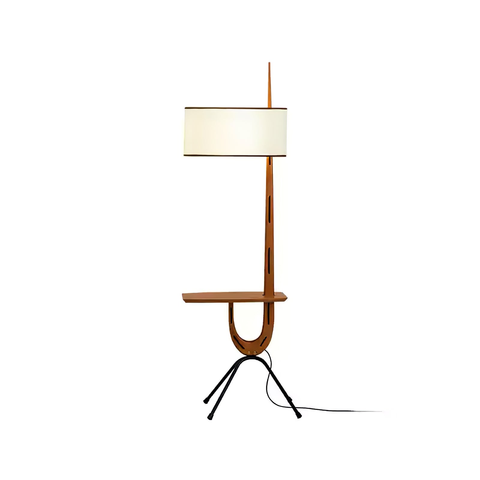 Vemara Mid Century Wood Floor Lamp - Blowlighting