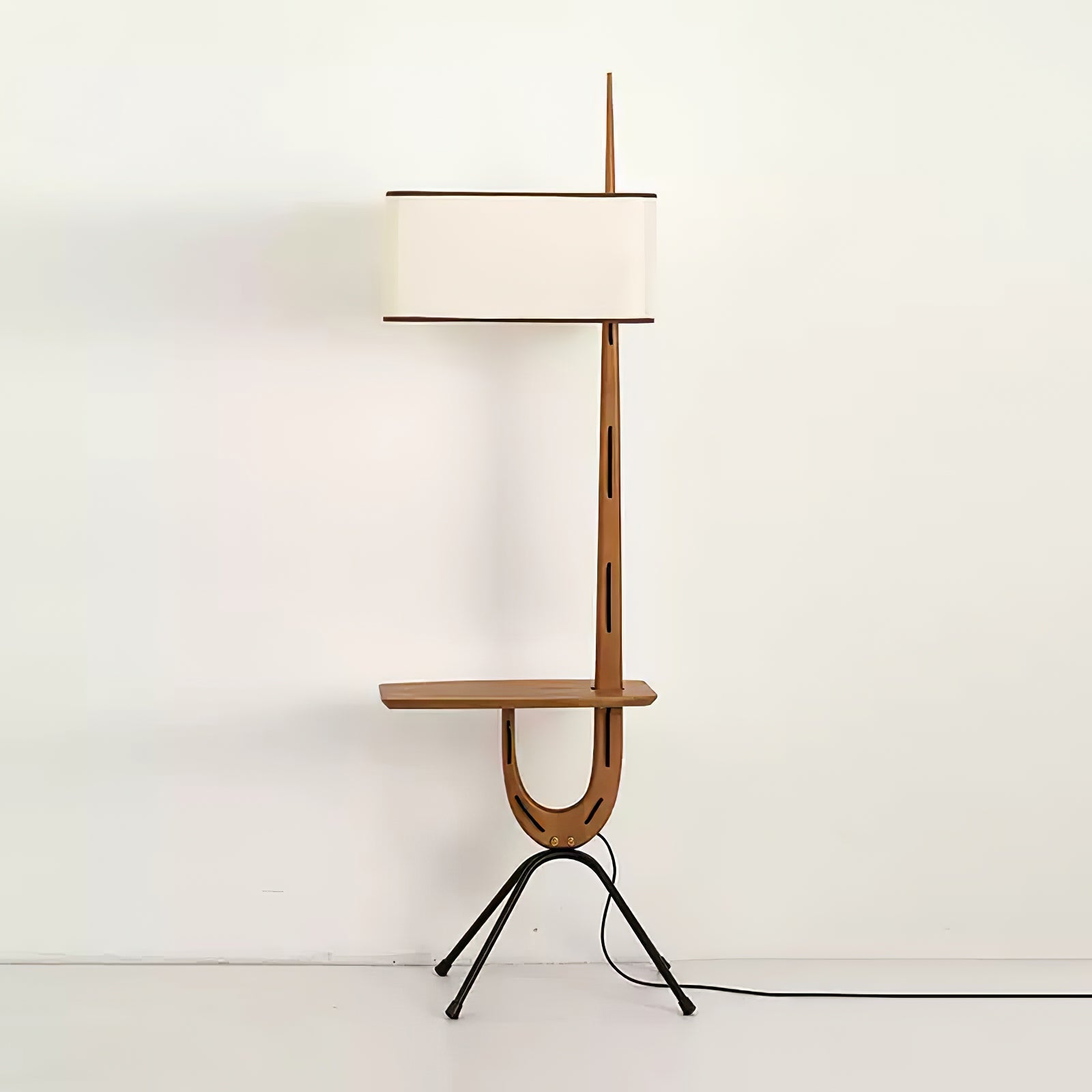 Vemara Mid Century Wood Floor Lamp - Blowlighting