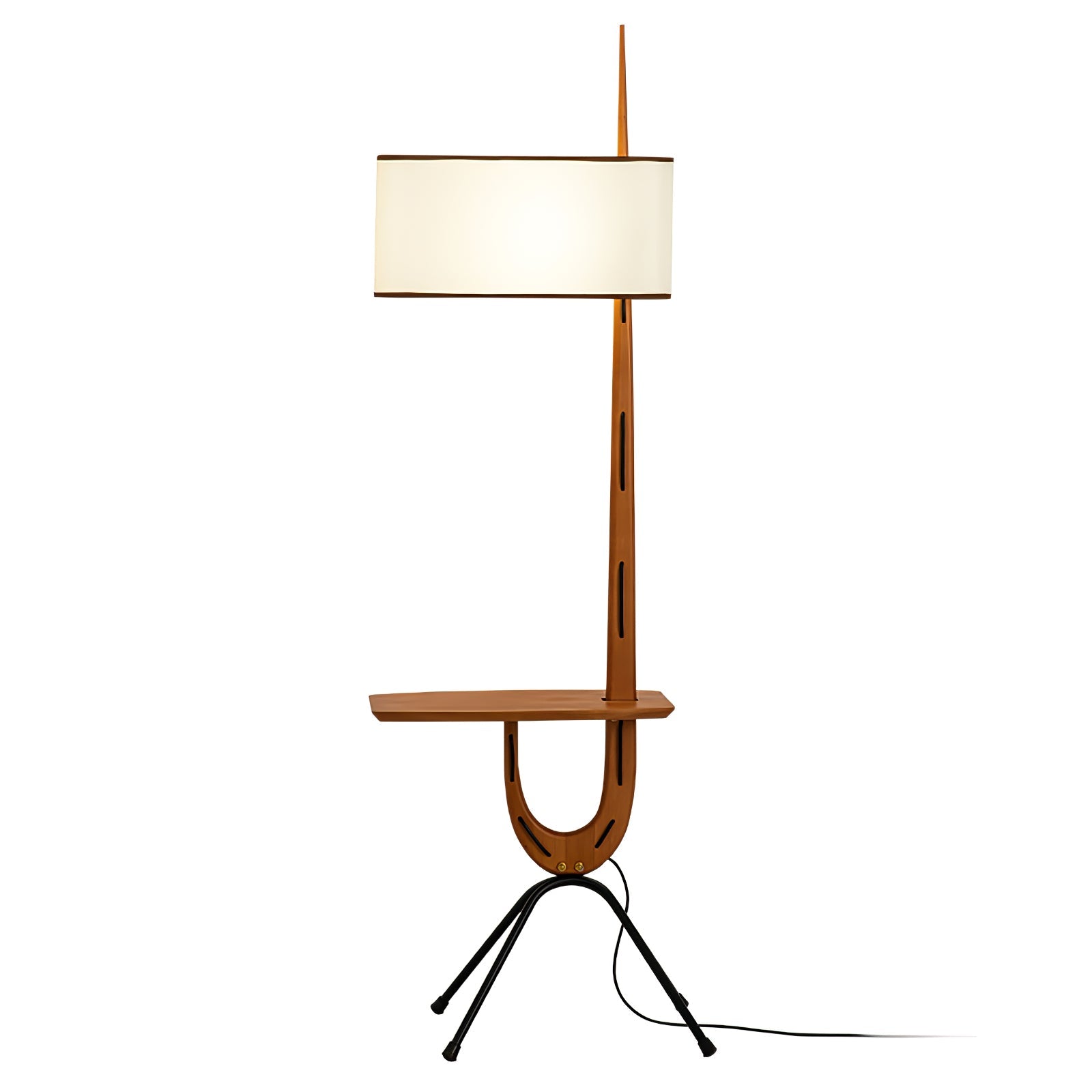 Vemara Mid Century Wood Floor Lamp - Blowlighting