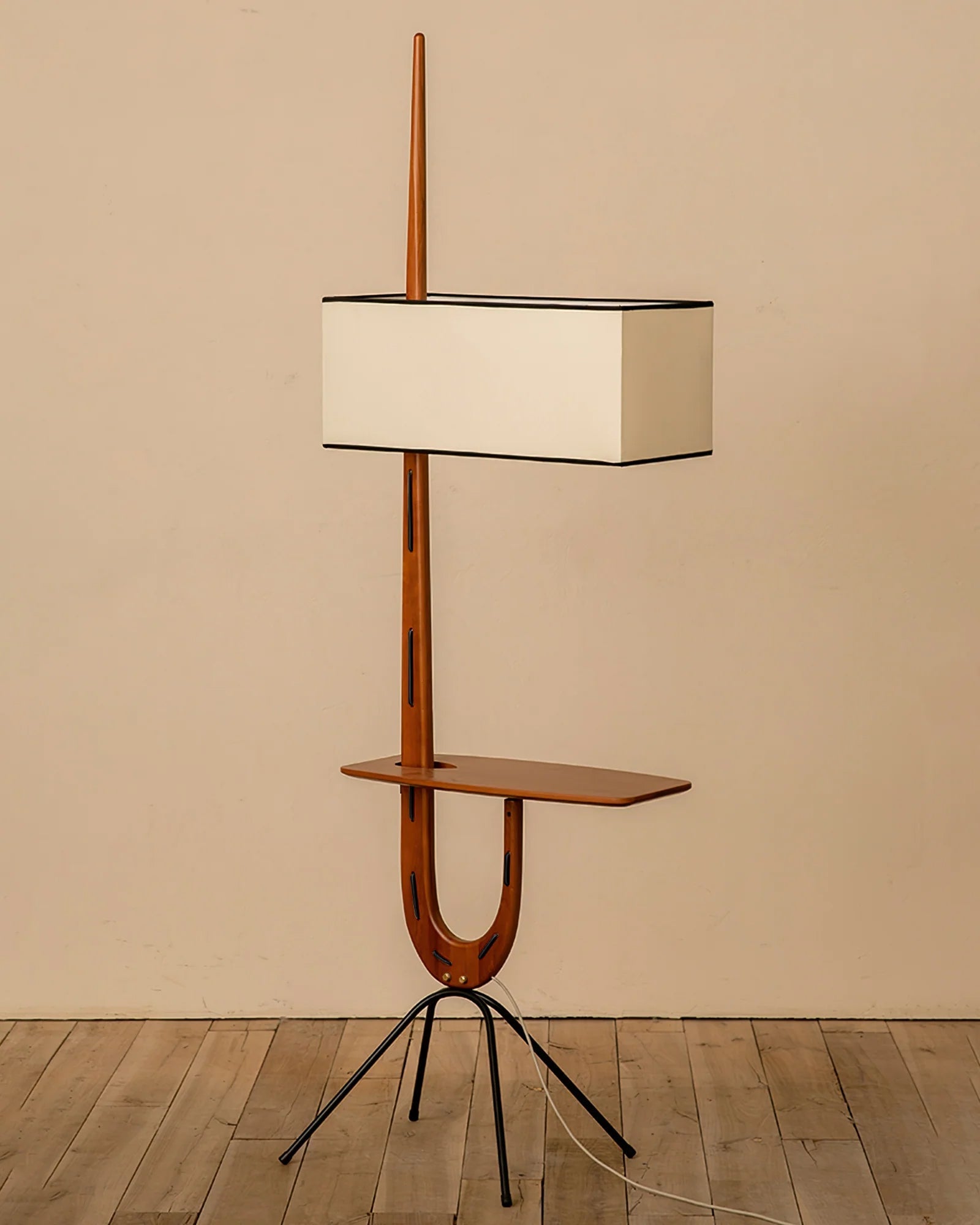 Vemara Mid Century Wood Floor Lamp - Blowlighting