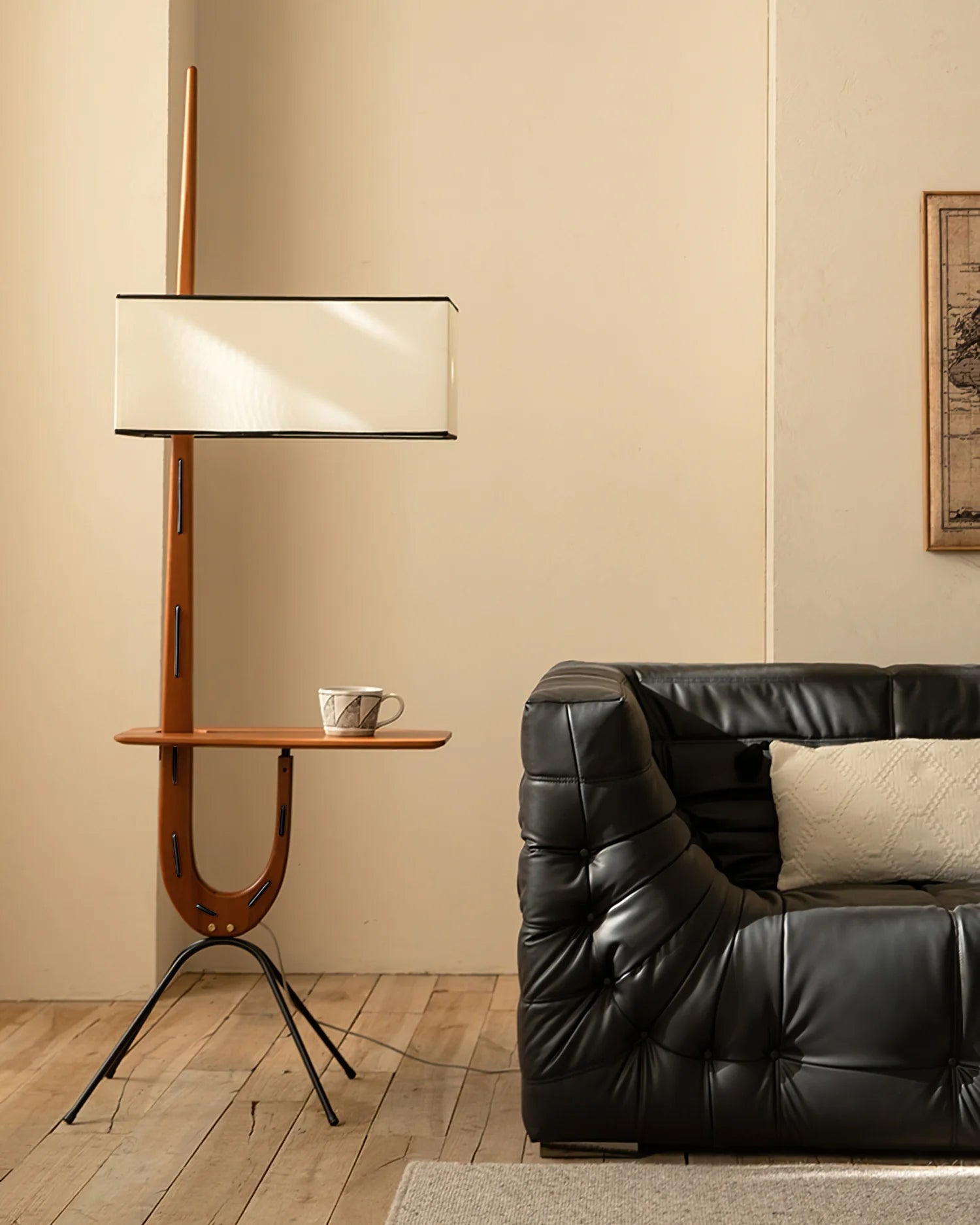 Vemara Mid Century Wood Floor Lamp - Blowlighting