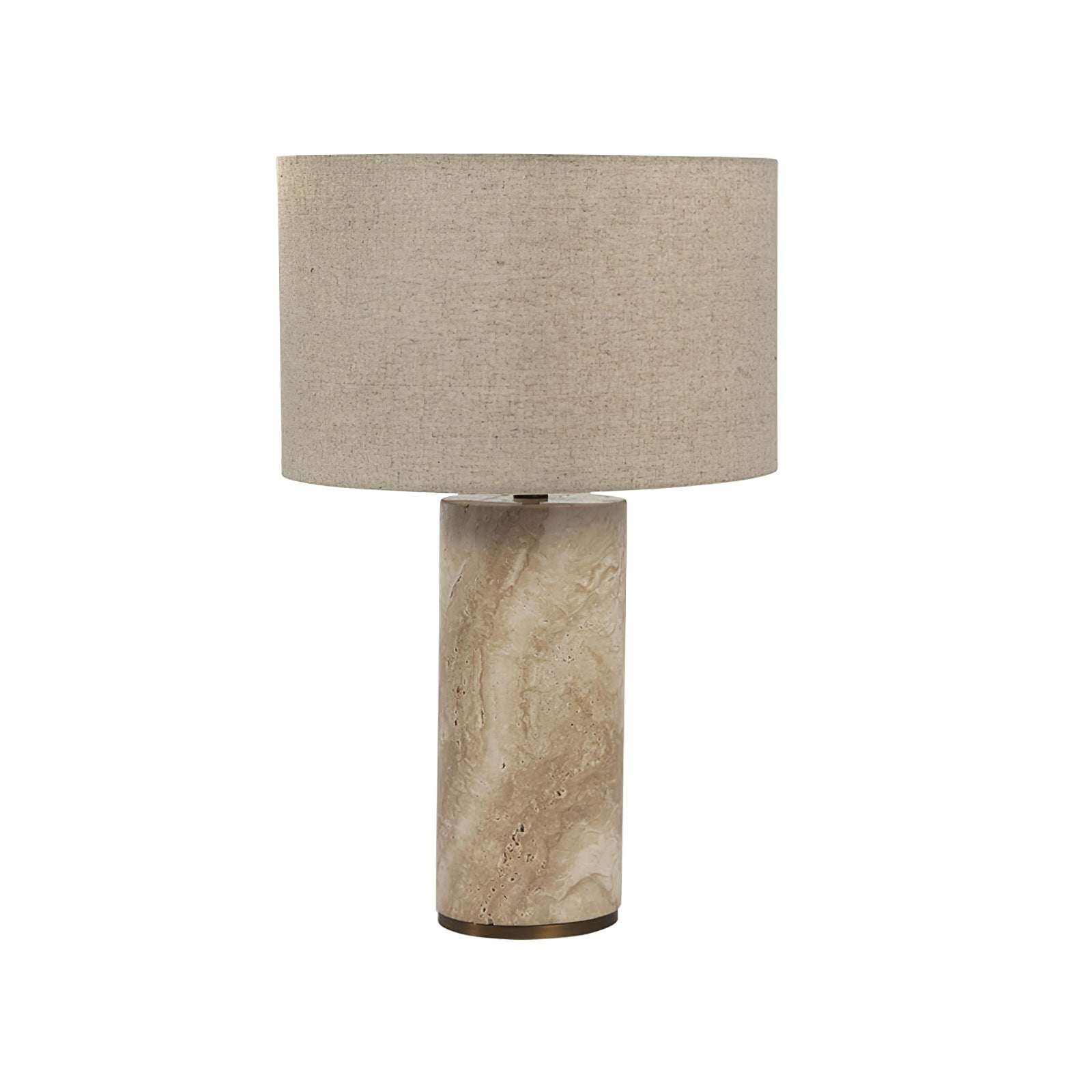 Vonoryra Cylindrical Travertine Table Lamp - Blowlighting