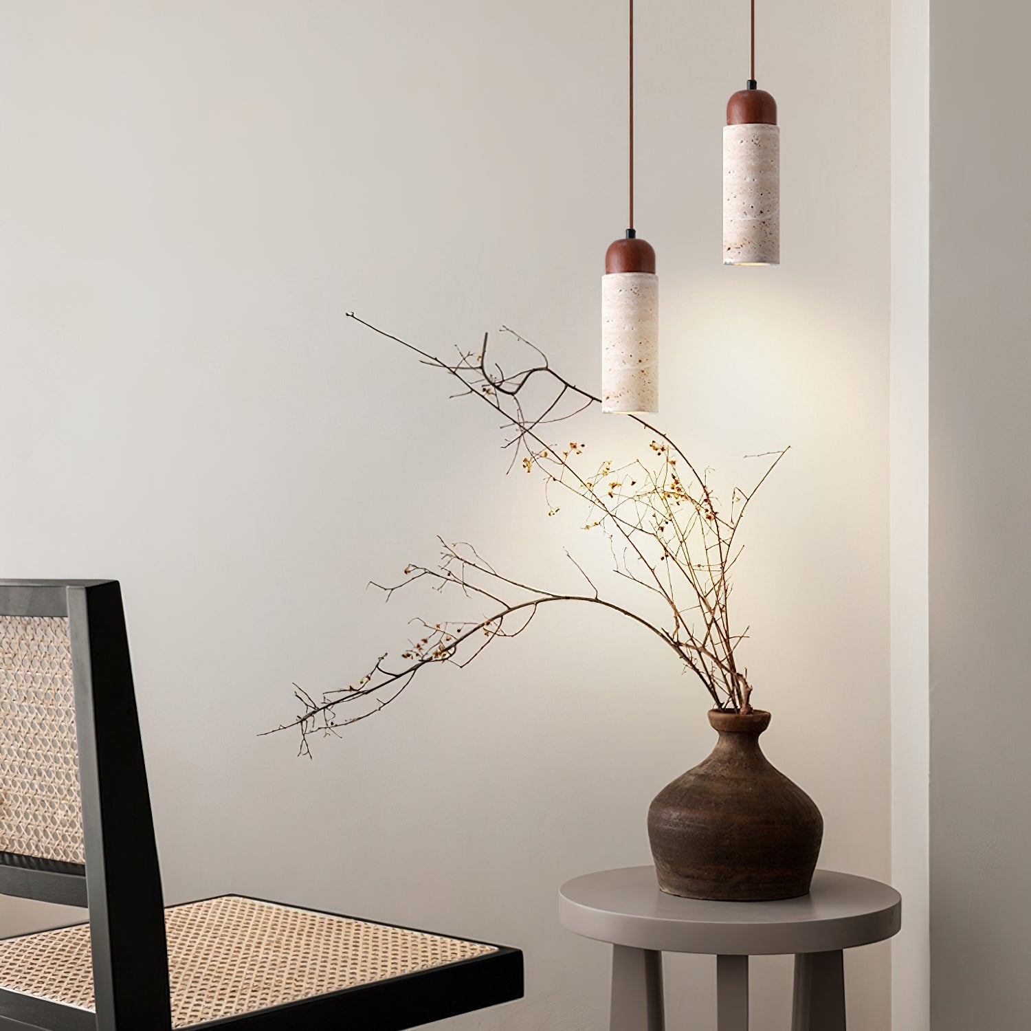 Arlene Scandinavian Travertine Pendant Light