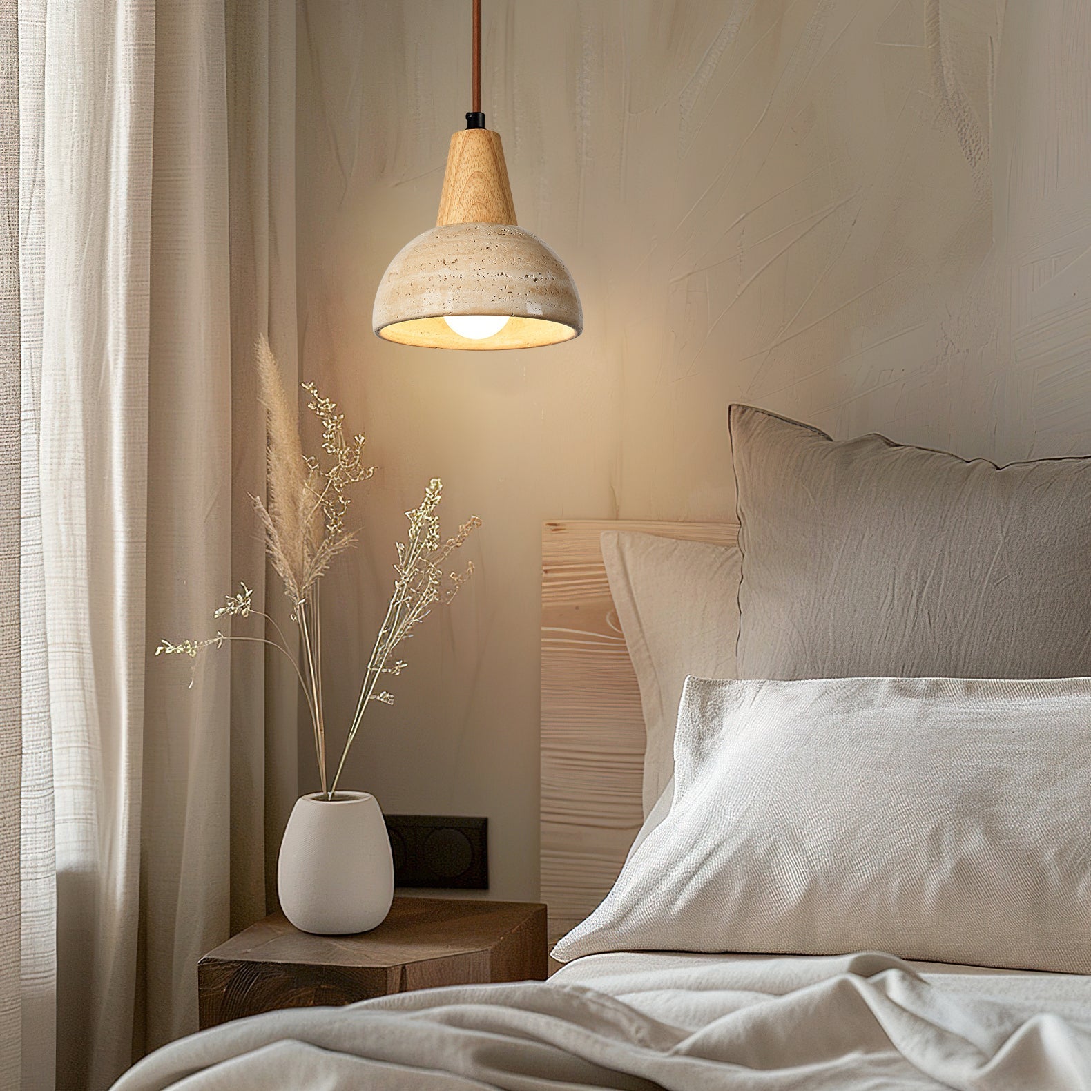 Arluoe Wabi-Sabi Wood Pendant Light