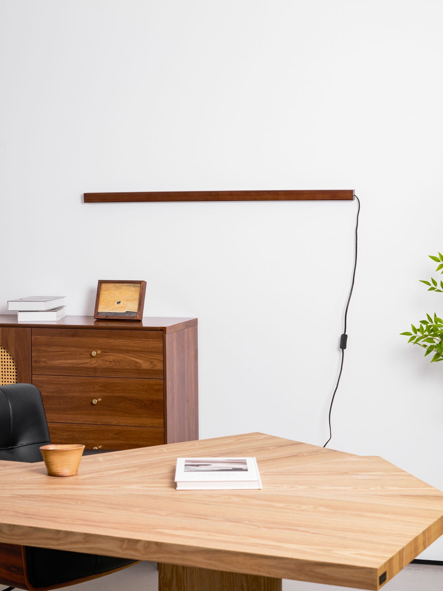 Arlo Linear Wood Plug-in Wall Light - Blowlighting