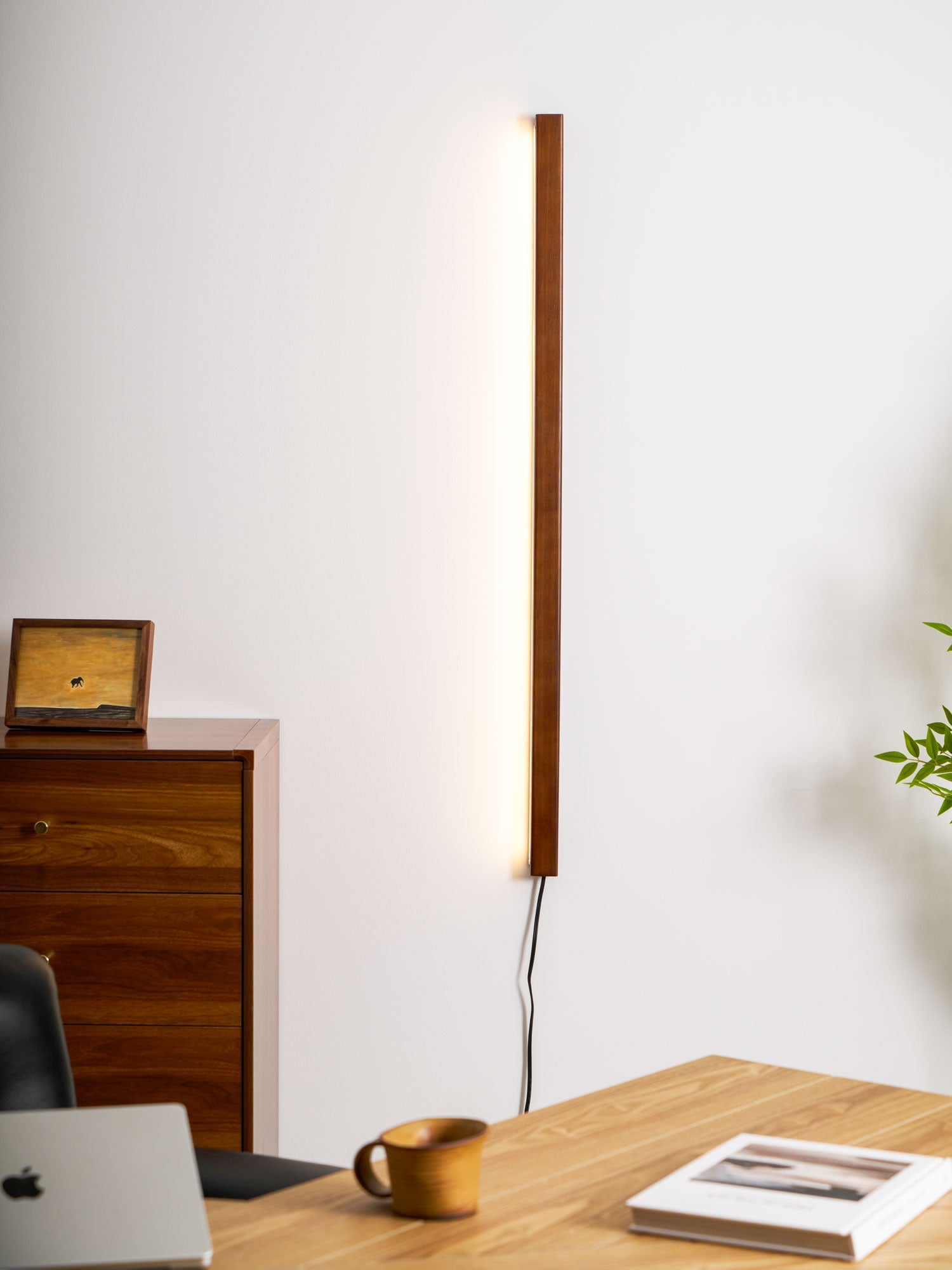 Arlo Linear Wood Plug-in Wall Light - Blowlighting