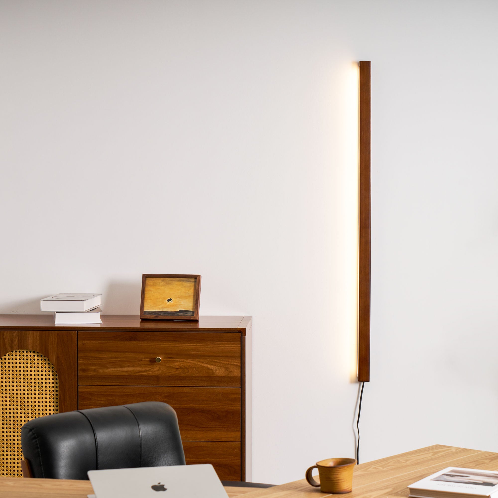Arlo Linear Wood Plug-in Wall Light - Blowlighting