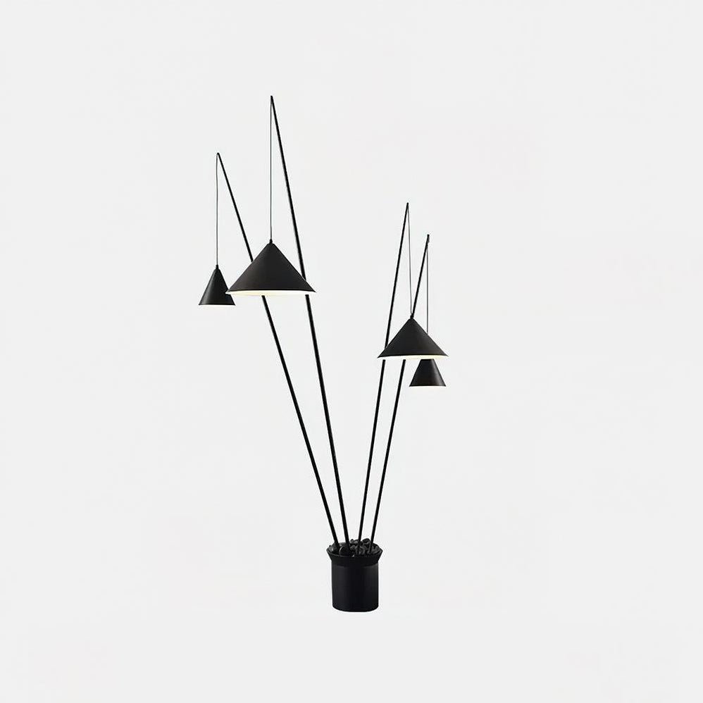 Canorara Multi-Arm Black Floor Lamp - Blowlighting