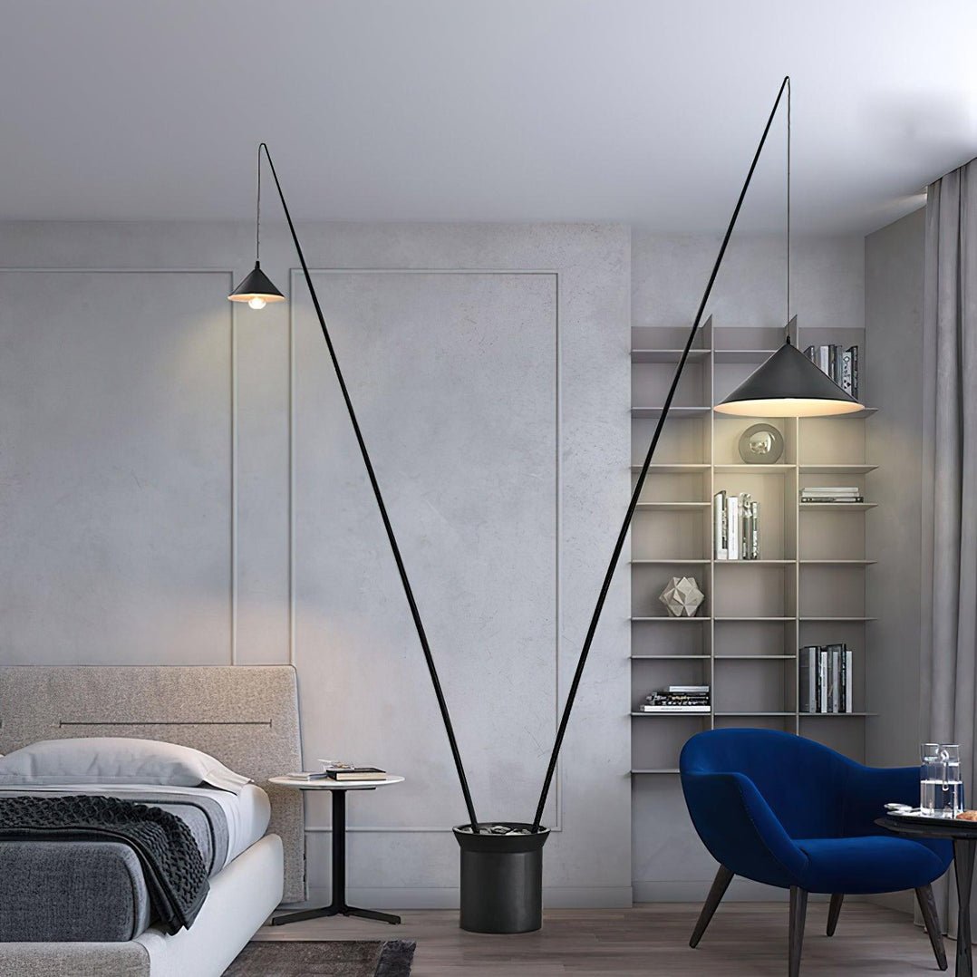 Canorara Multi-Arm Black Floor Lamp - Blowlighting