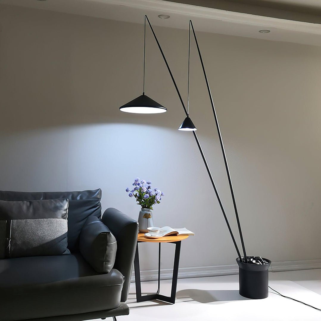 Canorara Multi-Arm Black Floor Lamp - Blowlighting