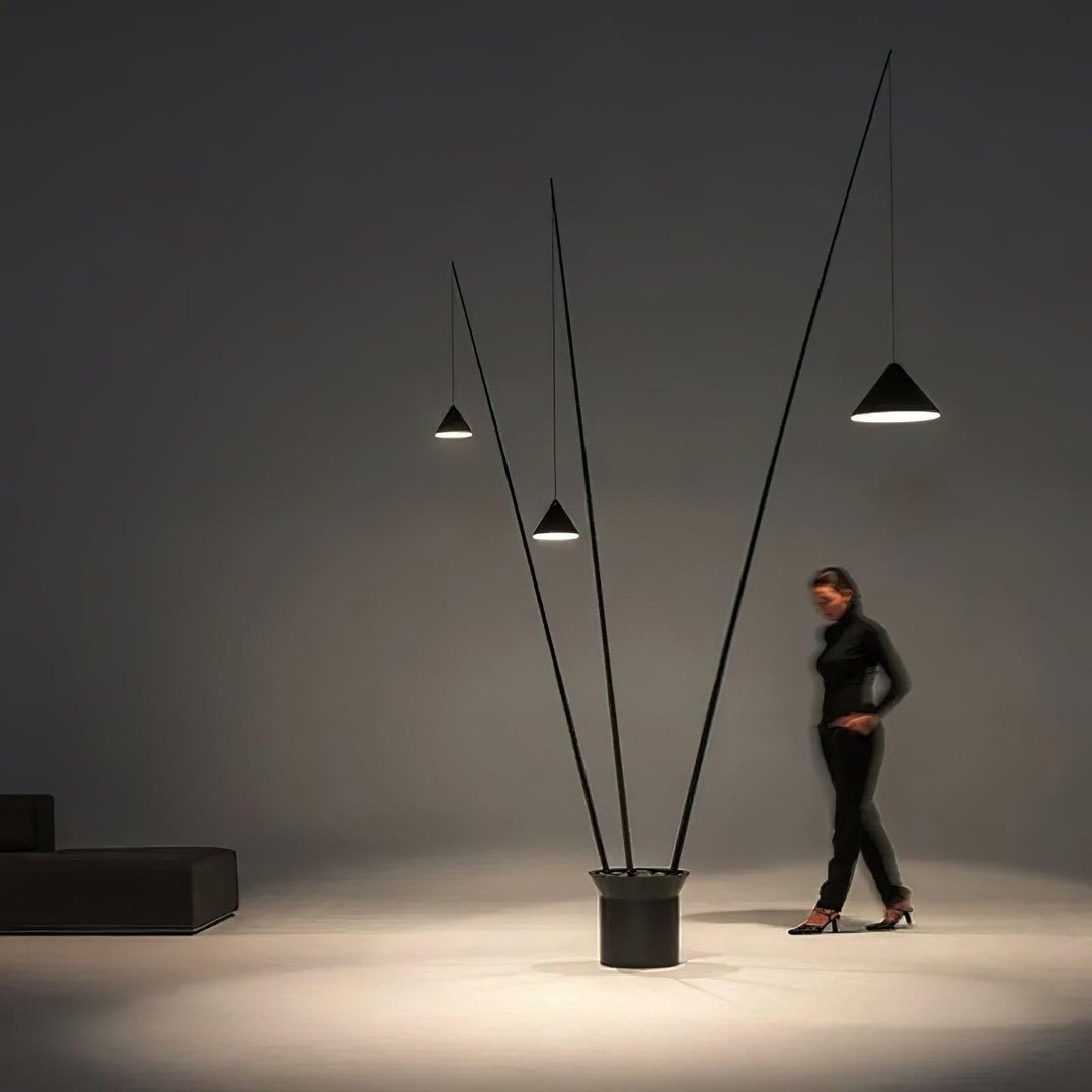 Canorara Multi-Arm Black Floor Lamp - Blowlighting