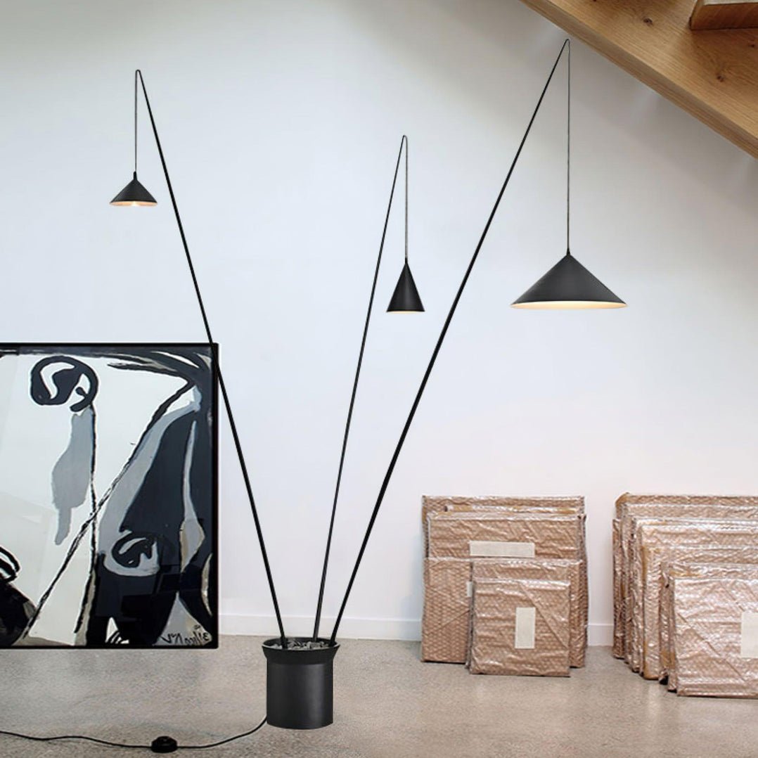 Canorara Multi-Arm Black Floor Lamp - Blowlighting